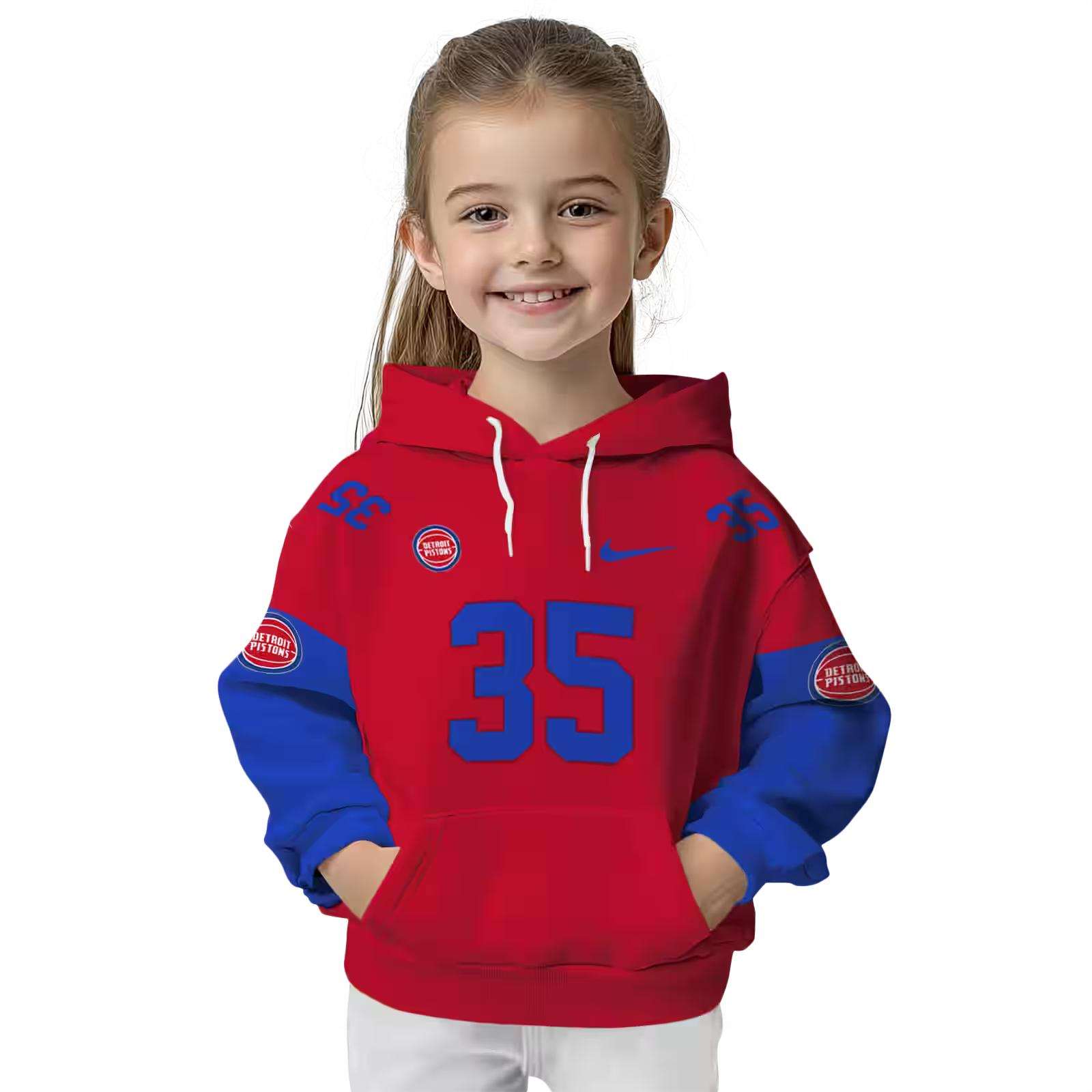 personalized detroit pistons minimal design red hoodie top rated