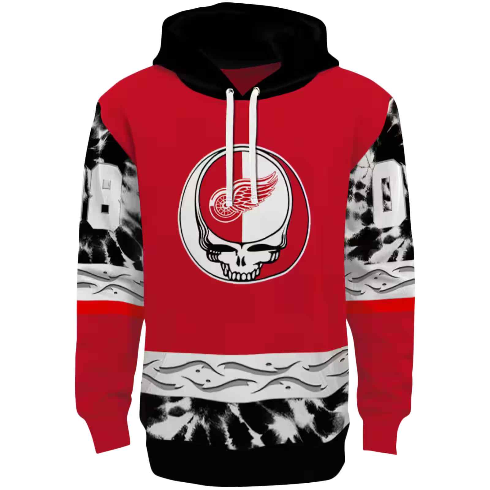 Personalized Detroit Red Wings Grateful Vibes Red Hoodie