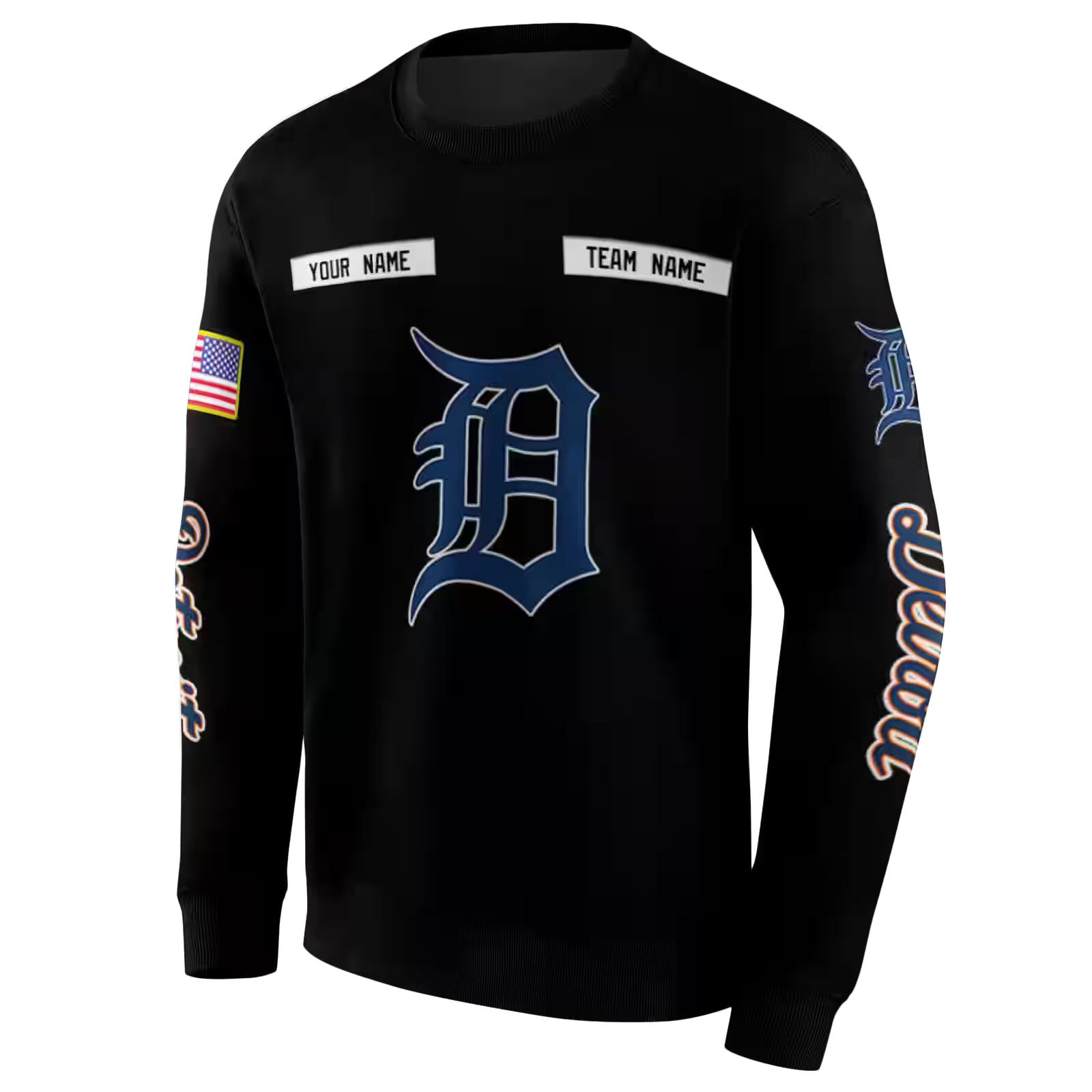 personalized detroit tigers punisher skull black hoodie new arrival