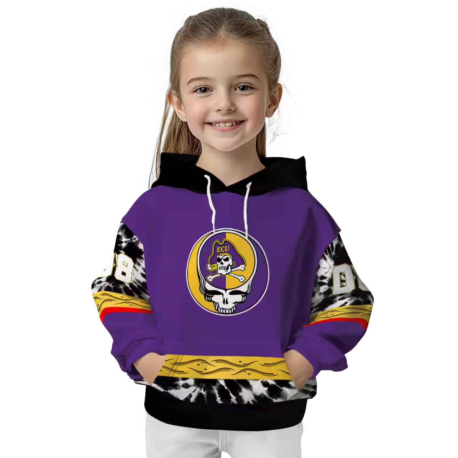 personalized east carolina pirates grateful vibes purple hoodie top rated