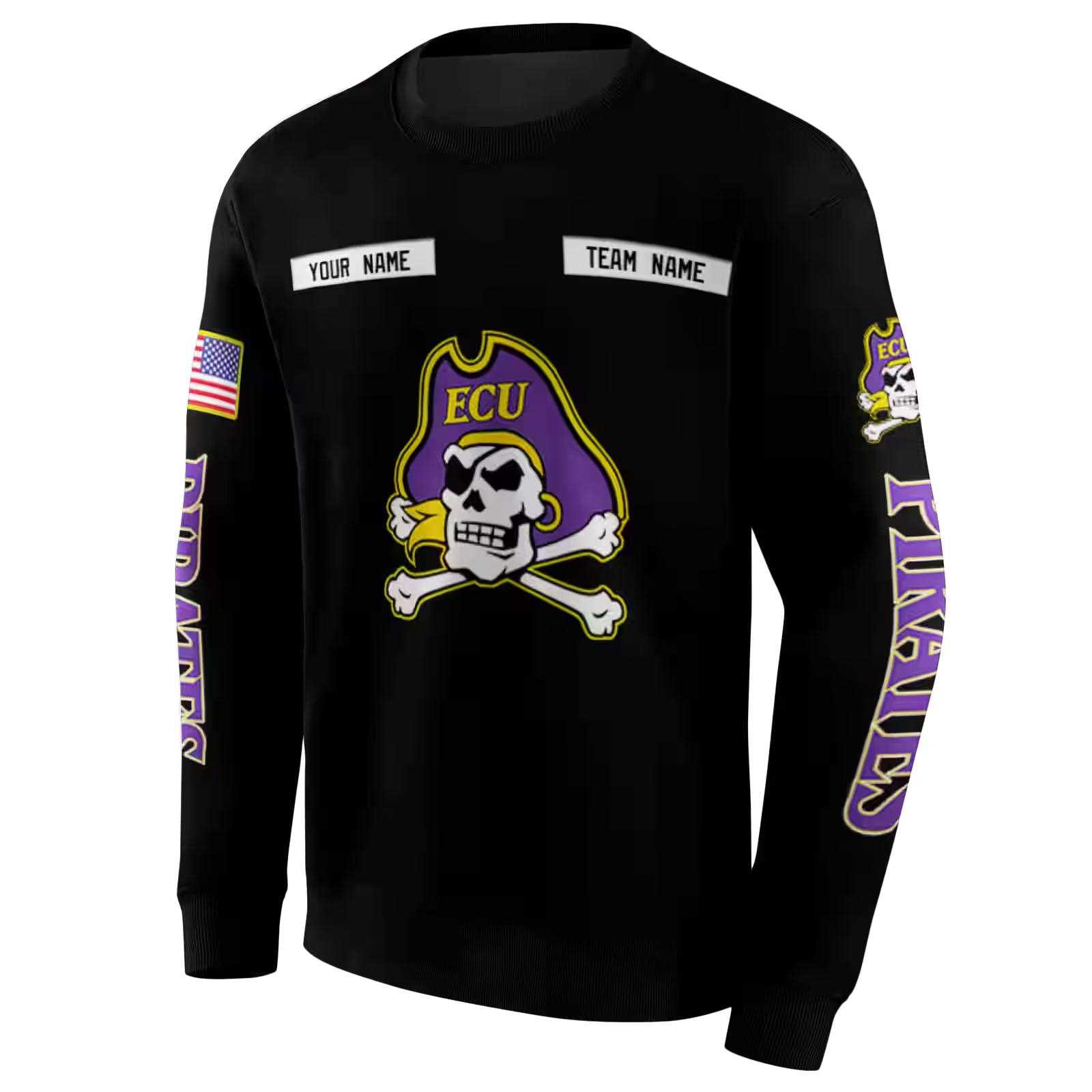 personalized east carolina pirates punisher skull black hoodie new arrival