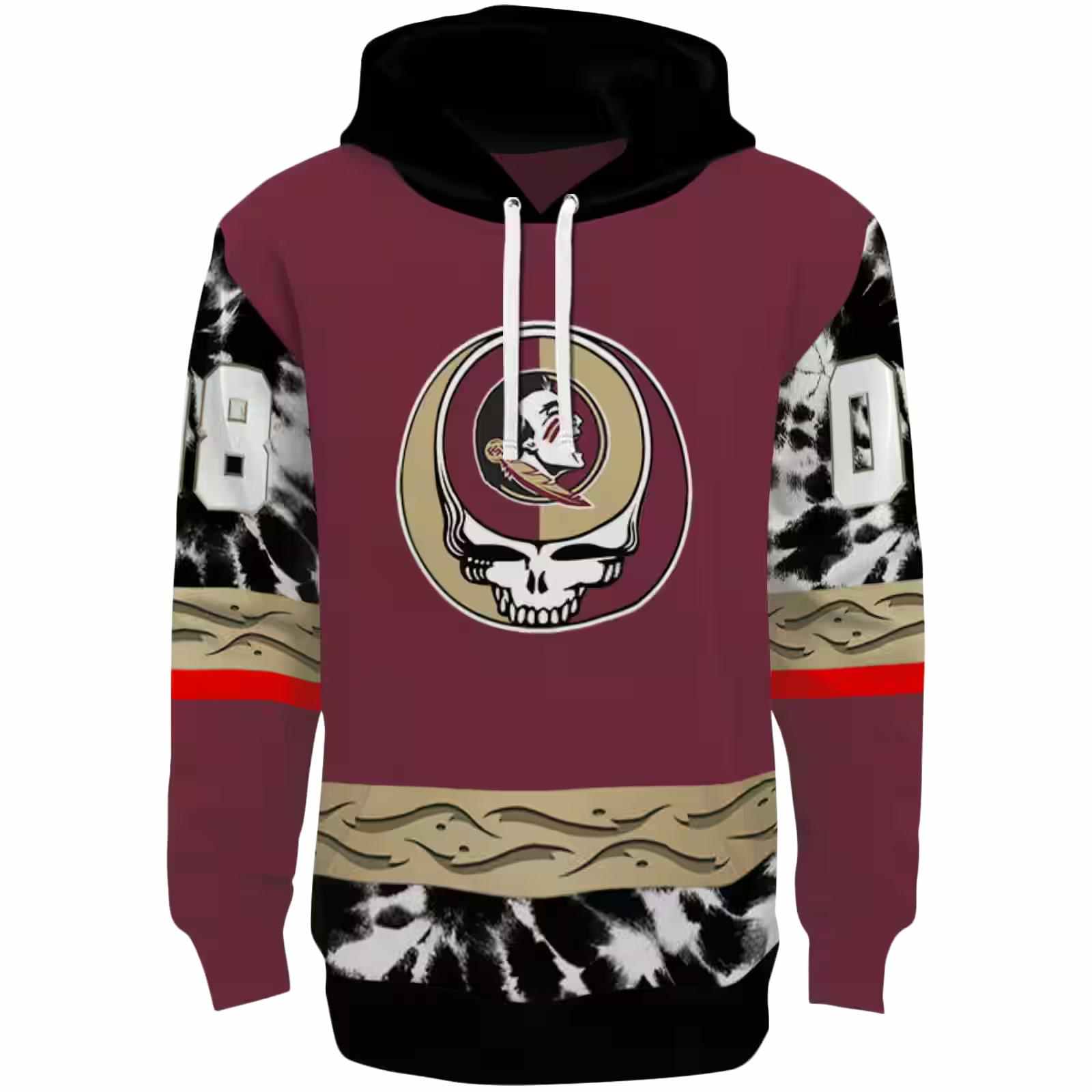 Personalized Florida State Seminoles Grateful Vibes Garnet Hoodie