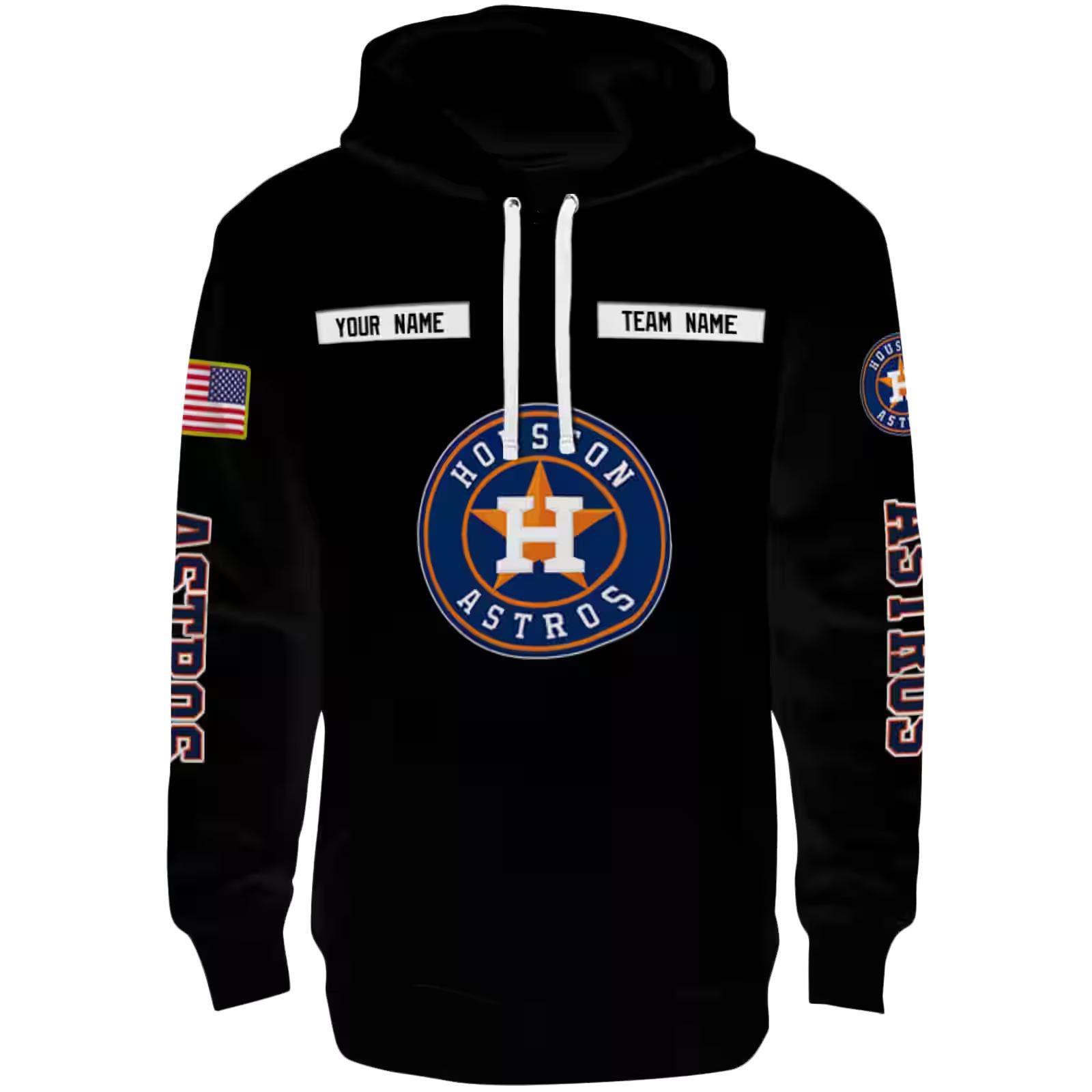 Personalized Houston Astros Punisher Skull Black Hoodie