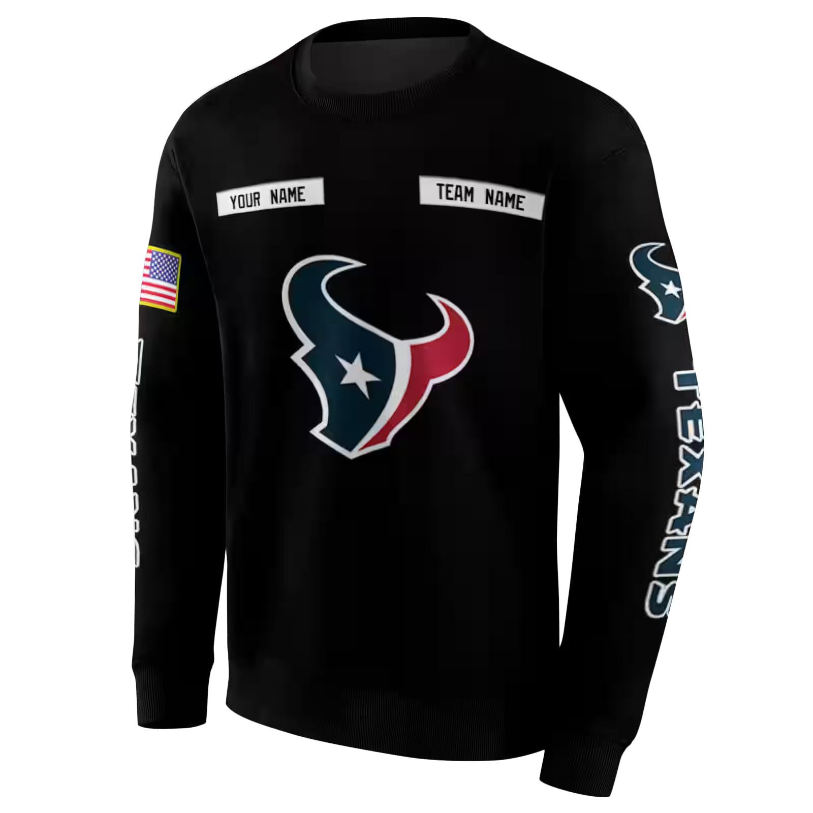 personalized houston texans punisher skull black hoodie new arrival