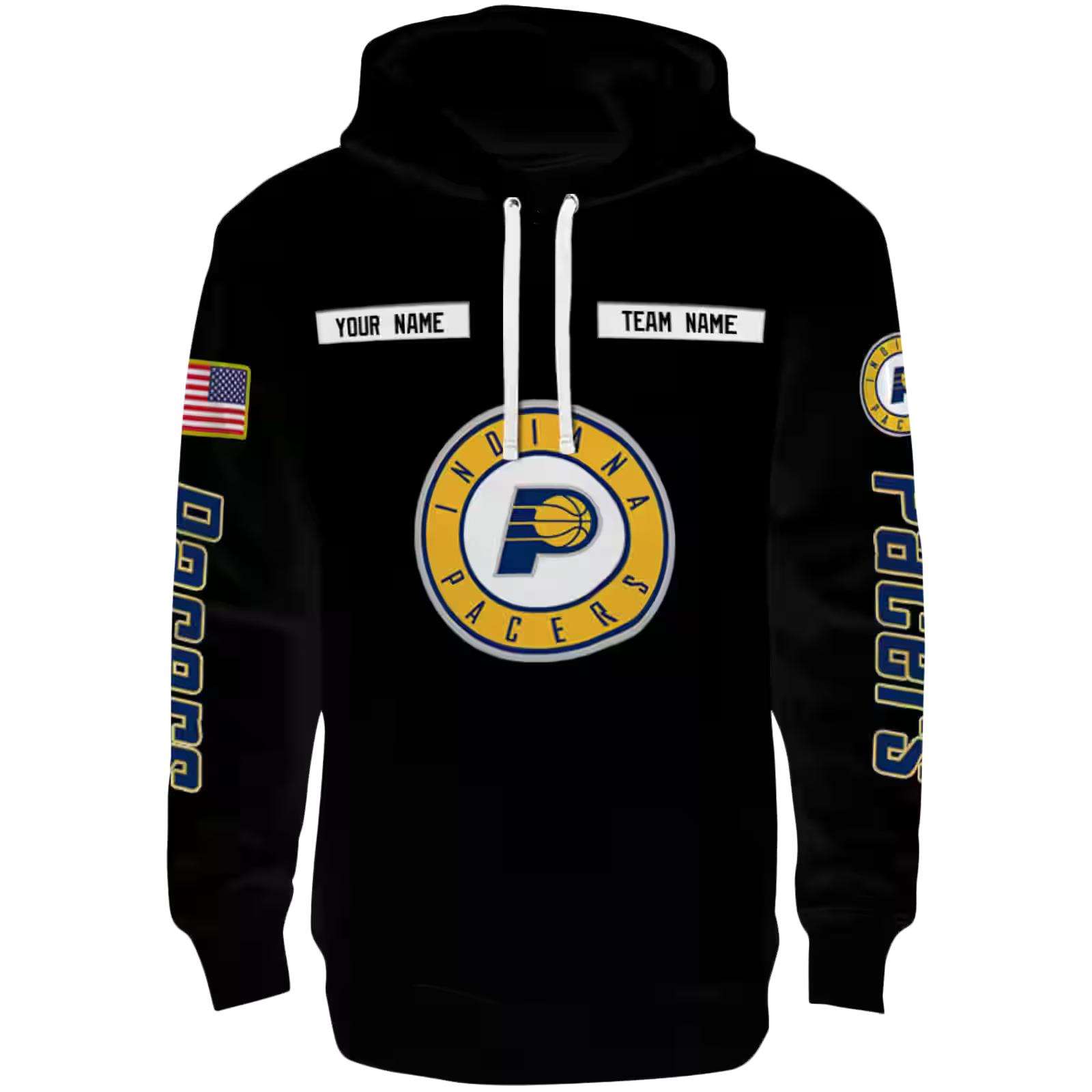 Personalized Indiana Pacers Punisher Skull Black Hoodie