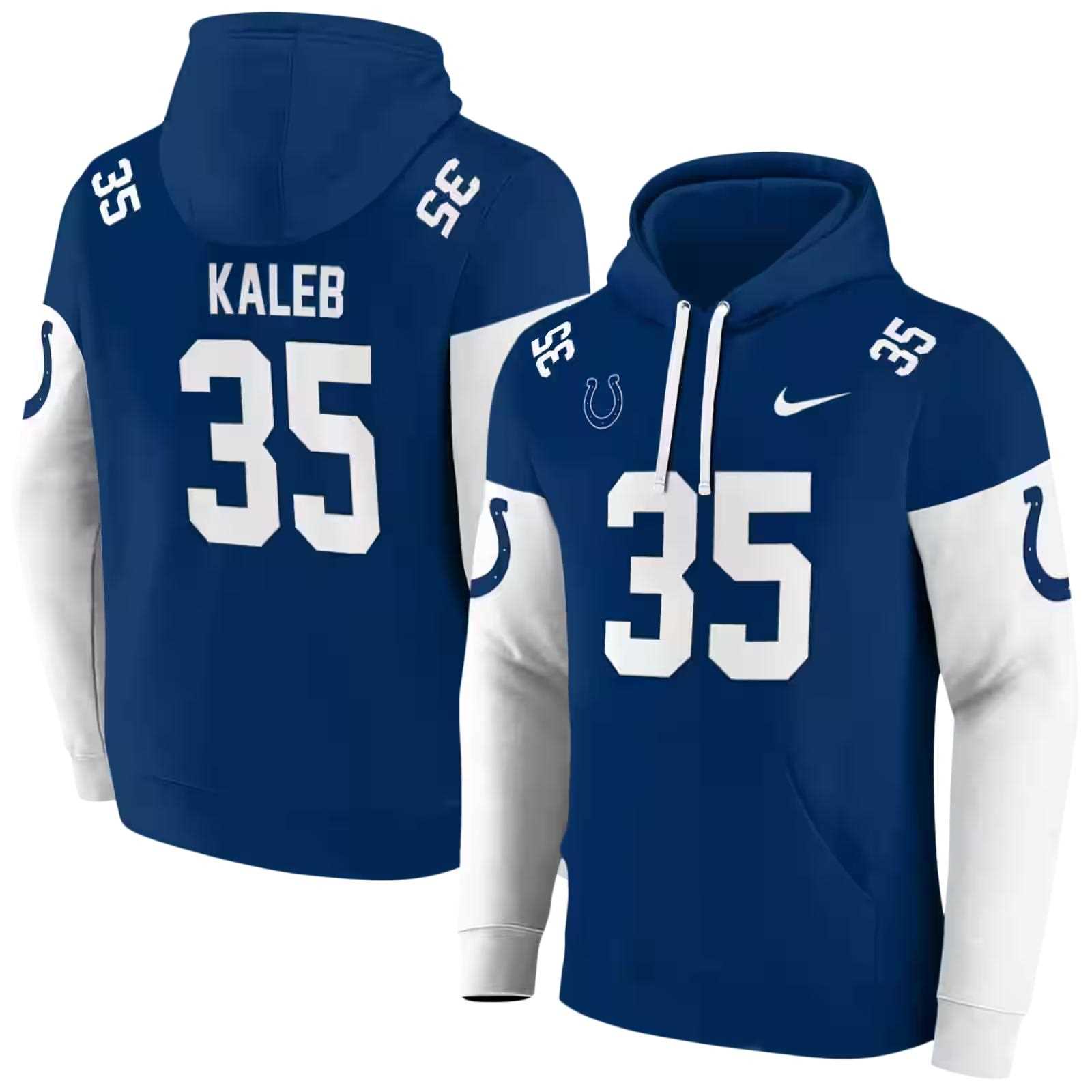 personalized indianapolis colts minimal design blue hoodie fashion forward