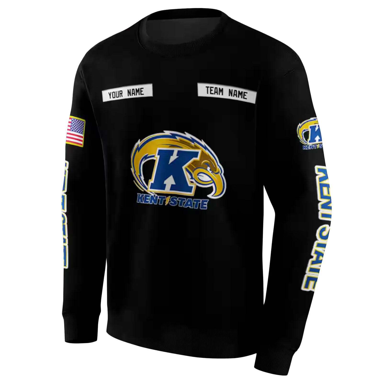 personalized kent state golden flashes punisher skull black hoodie new arrival