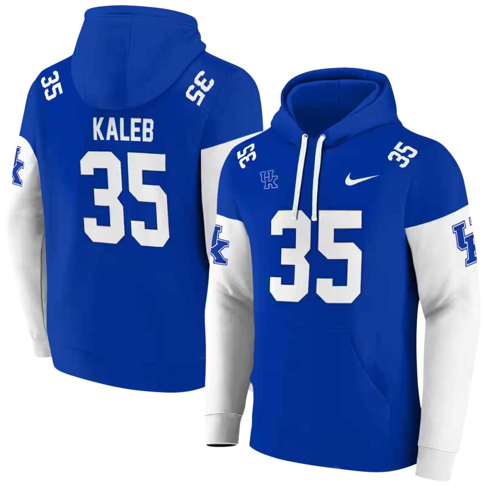 personalized kentucky wildcats minimal design blue hoodie fashion forward