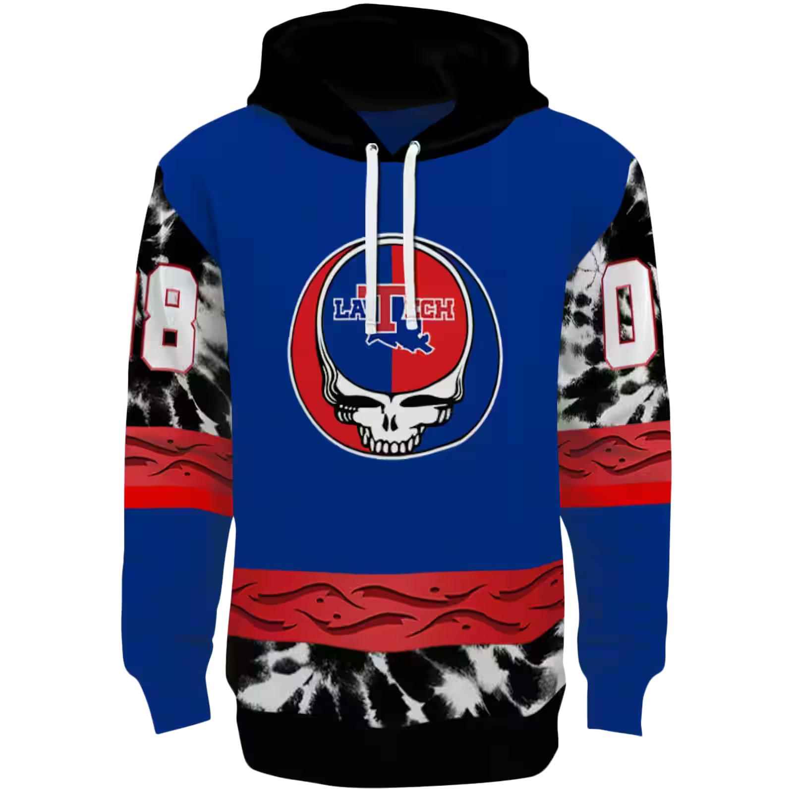 Personalized LA Tech Grateful Vibes Blue Hoodie