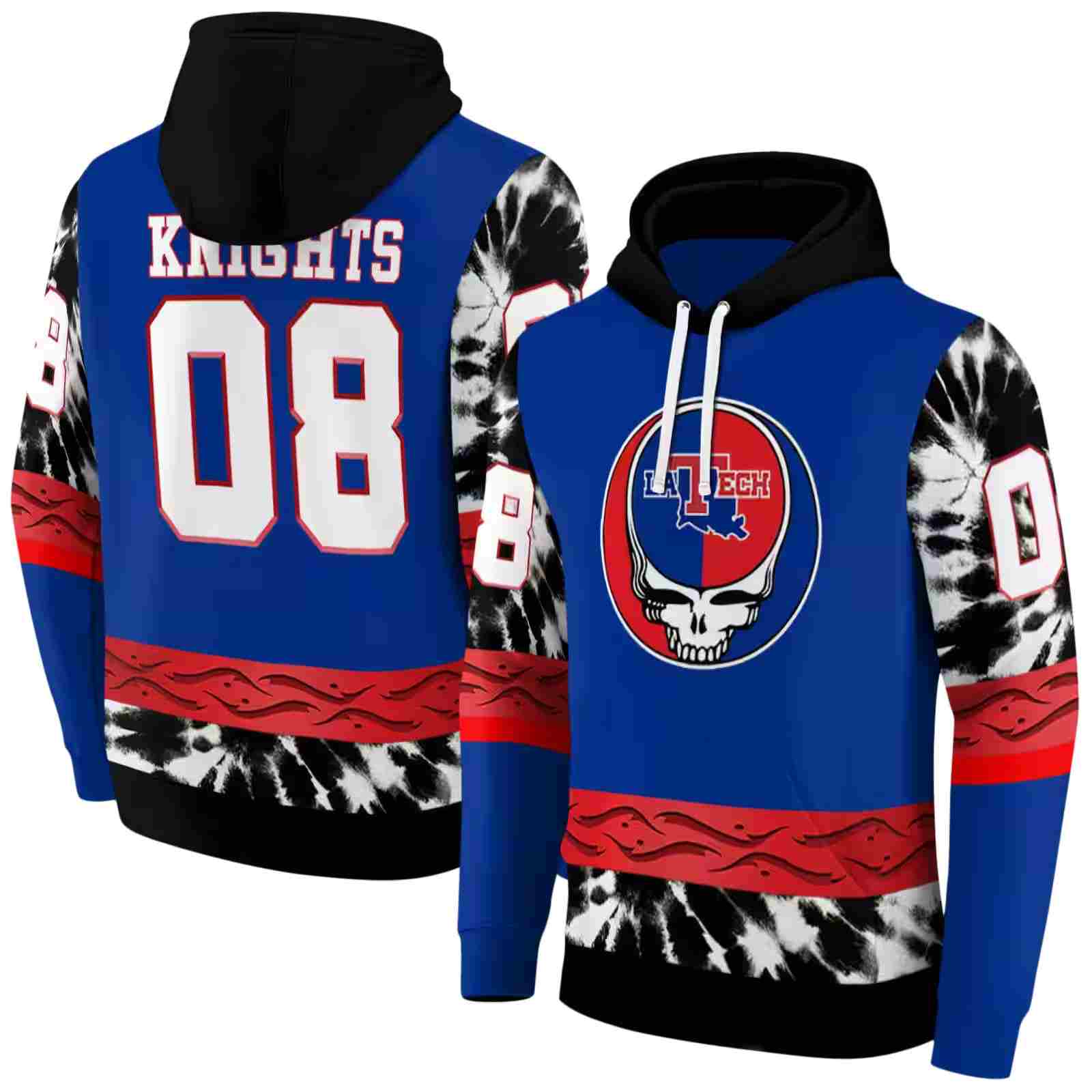 personalized la tech grateful vibes blue hoodie fashion forward