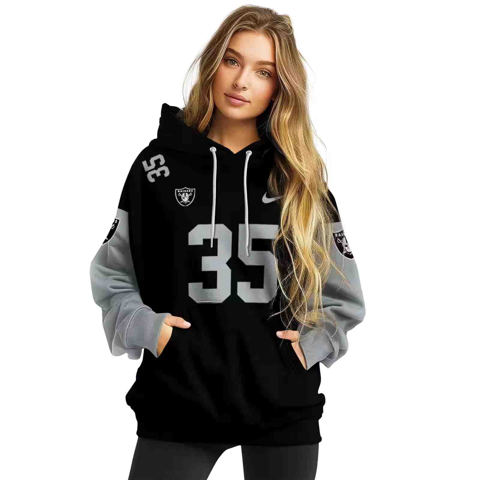 personalized las vegas raiders minimal design black hoodie high quality