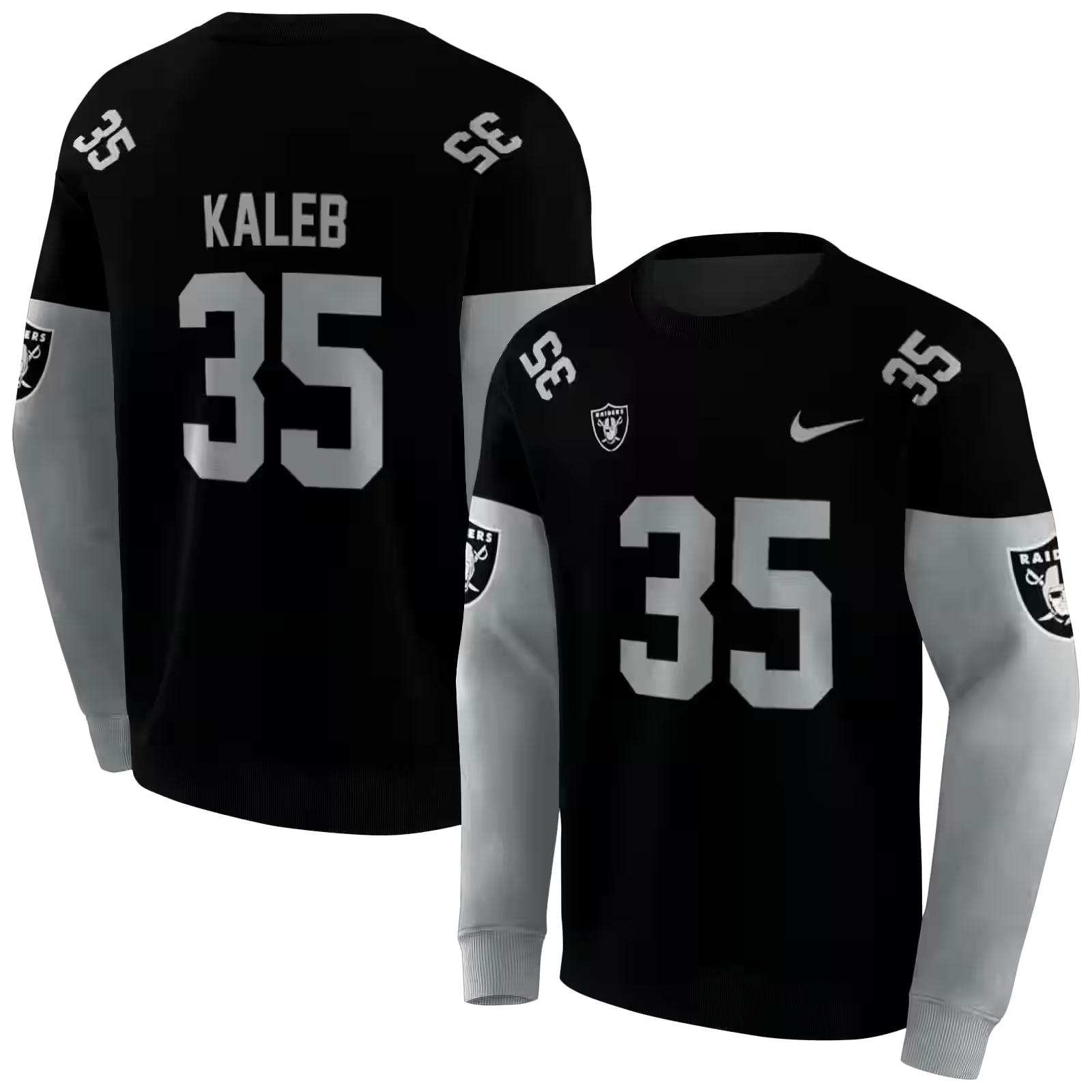 personalized las vegas raiders minimal design black hoodie premium grade