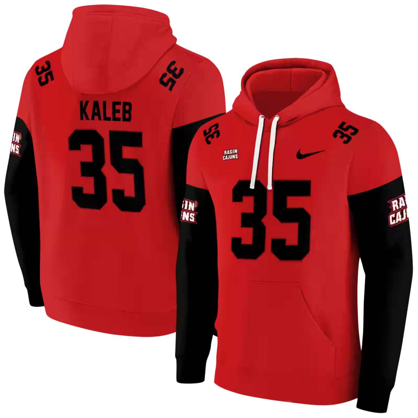 personalized louisiana ragin cajuns minimal design red hoodie fashion forward