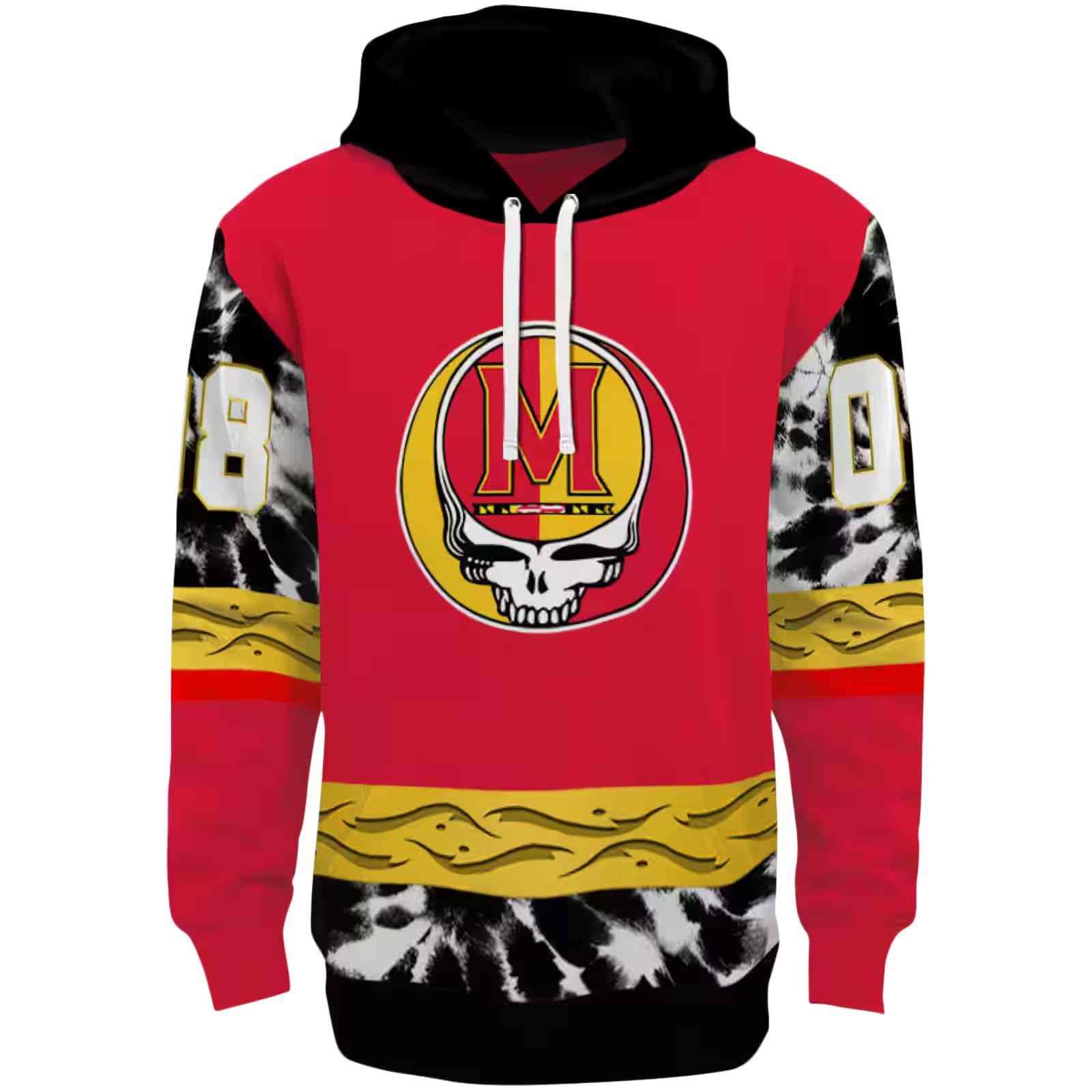 Personalized Maryland Terrapins Grateful Vibes Red Hoodie