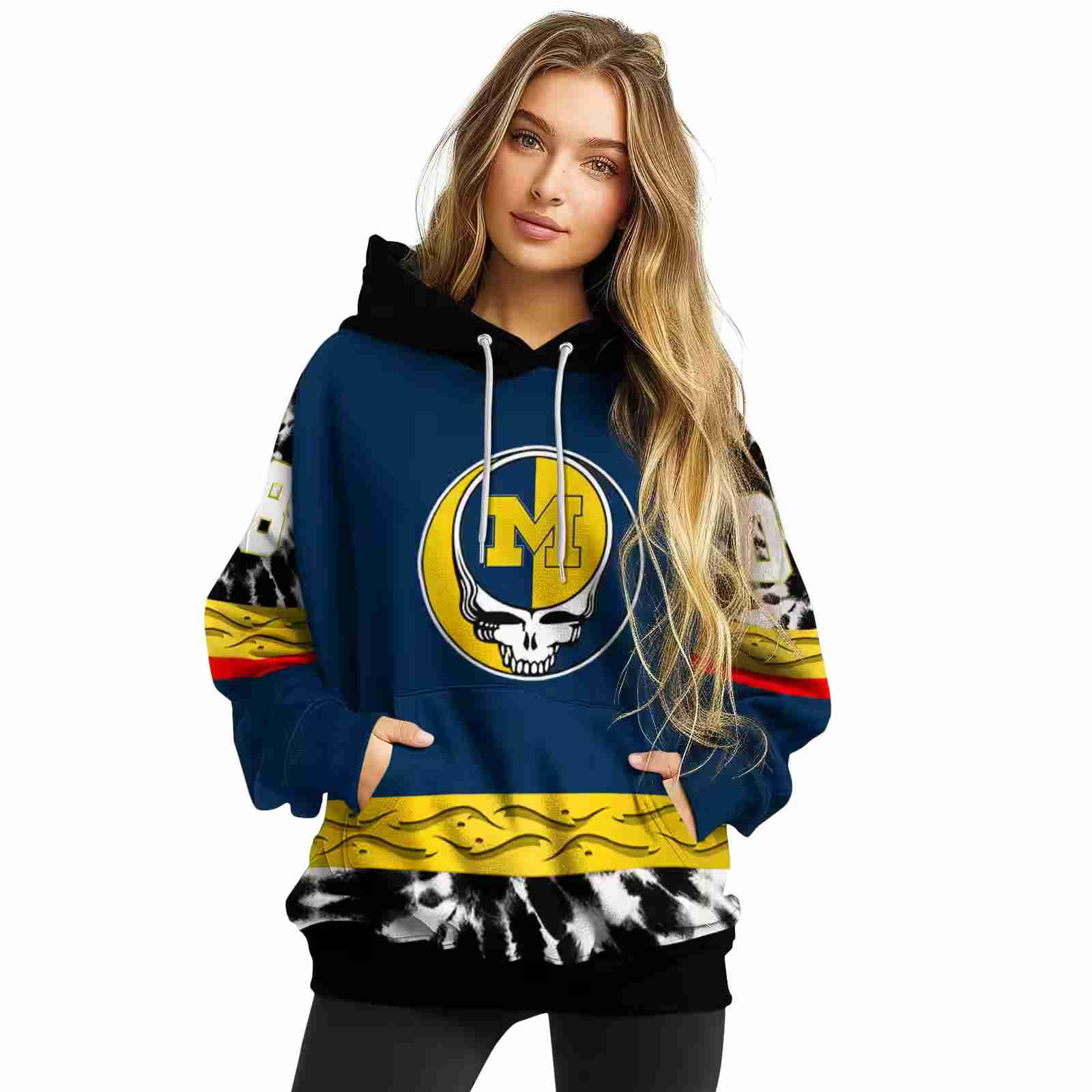 personalized michigan wolverines grateful vibes blue hoodie high quality