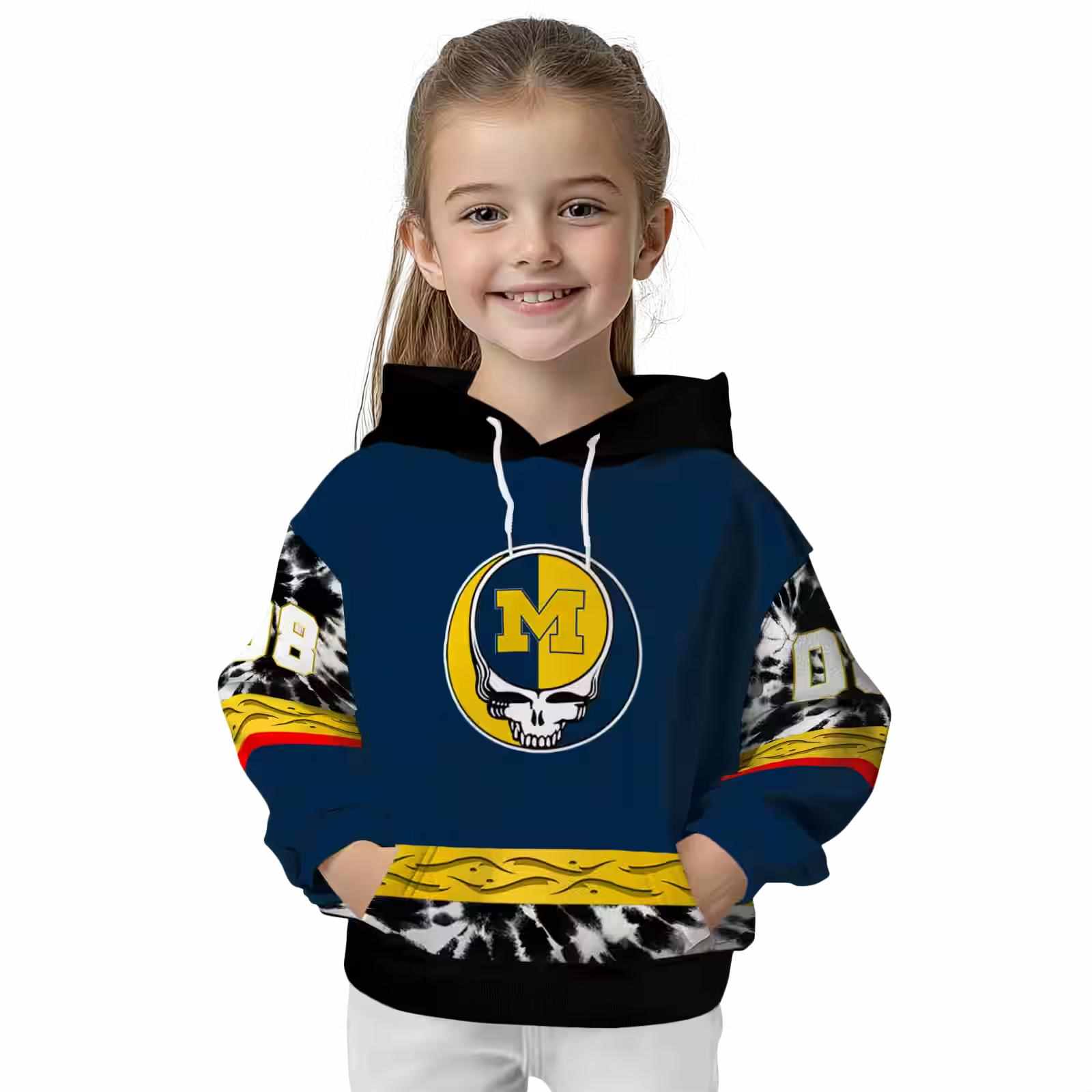 personalized michigan wolverines grateful vibes blue hoodie top rated