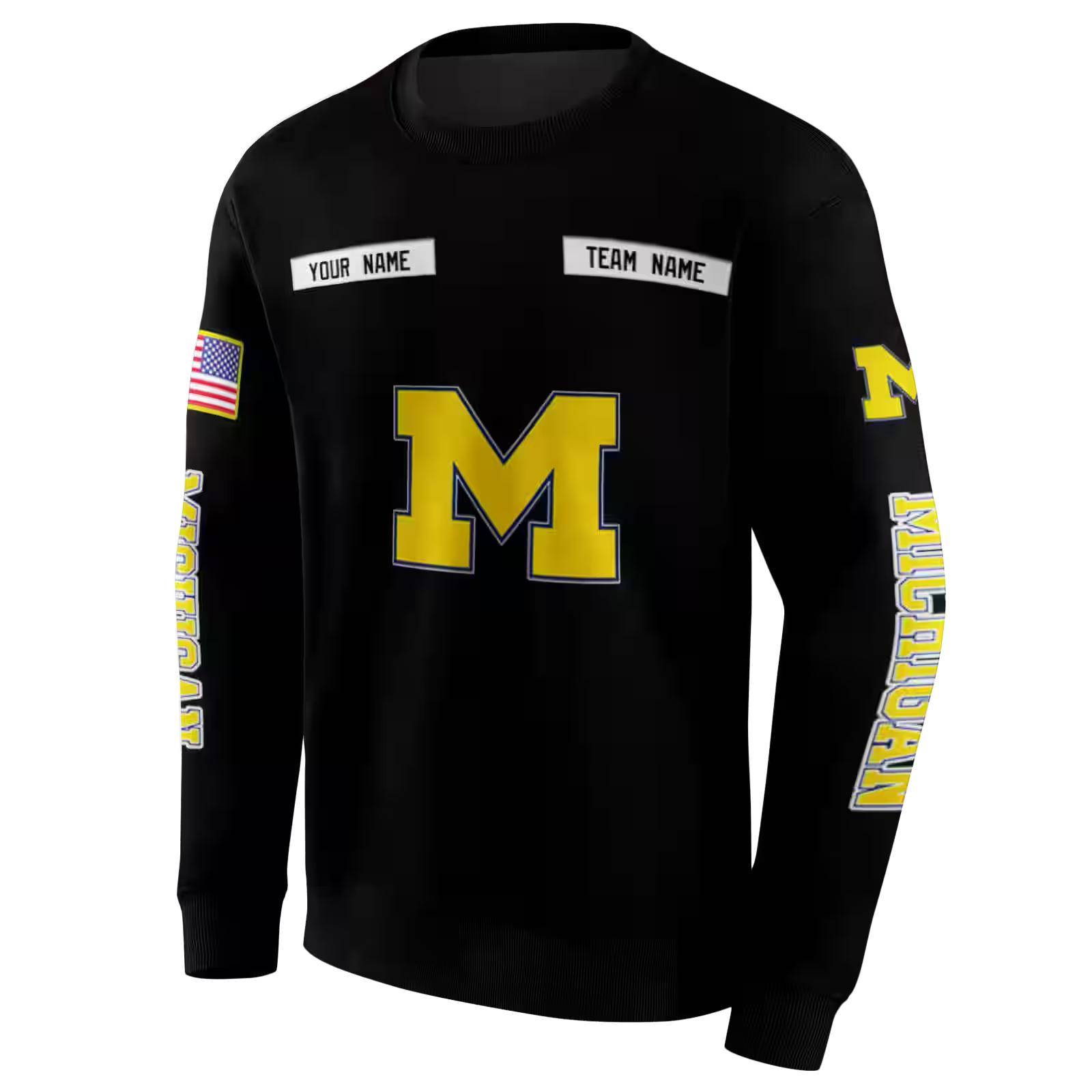 personalized michigan wolverines punisher skull black hoodie new arrival