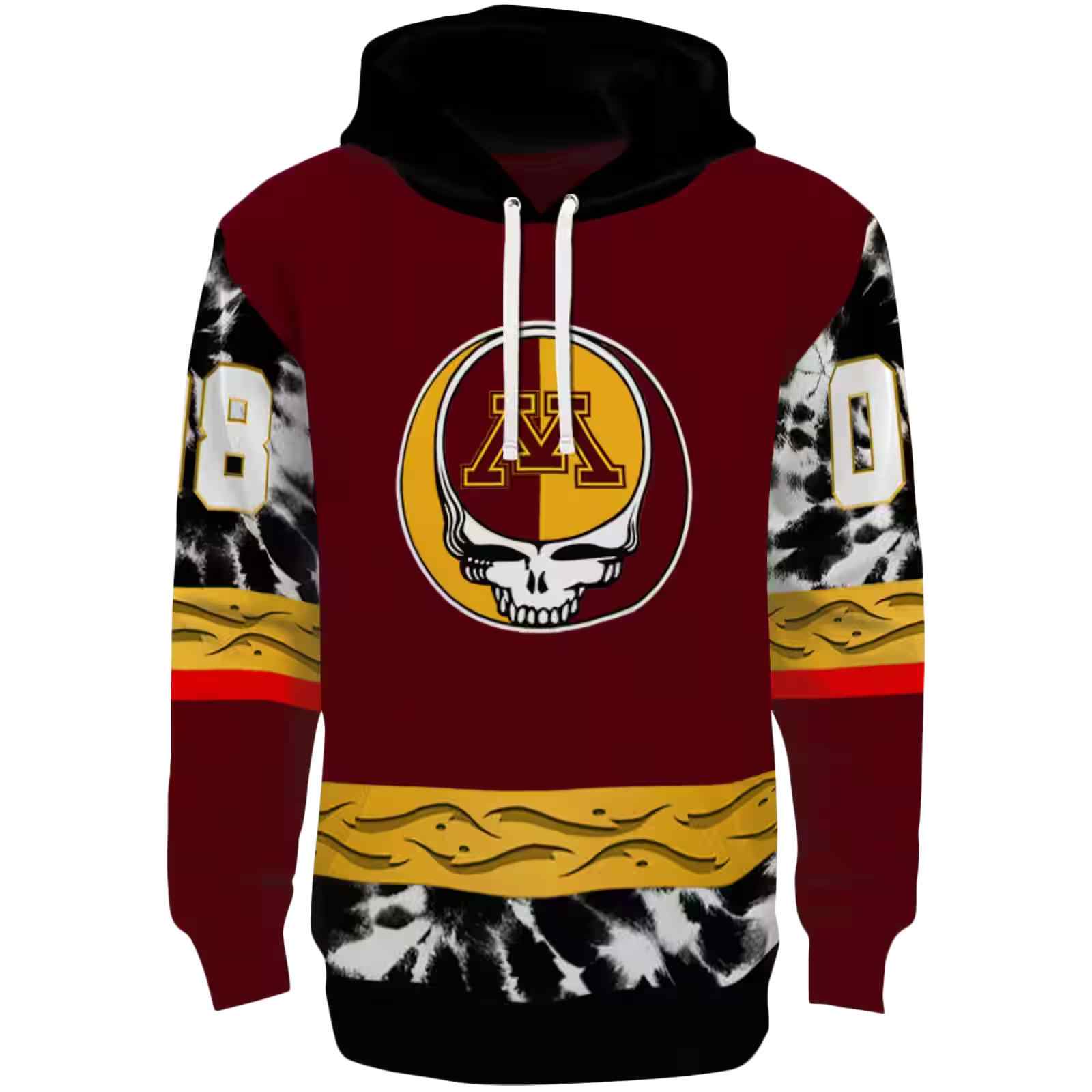 Personalized Minnesota Golden Gophers Grateful Vibes Maroon Hoodie