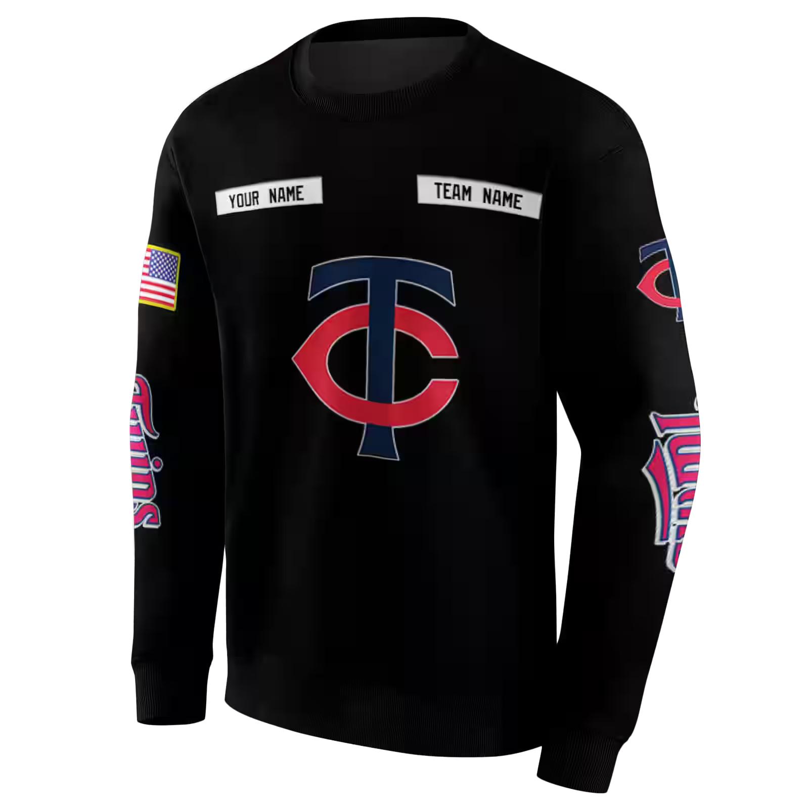 personalized minnesota twins punisher skull black hoodie new arrival