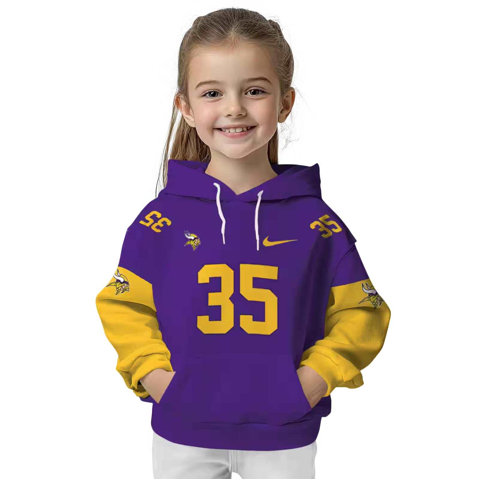 personalized minnesota vikings minimal design purple hoodie top rated