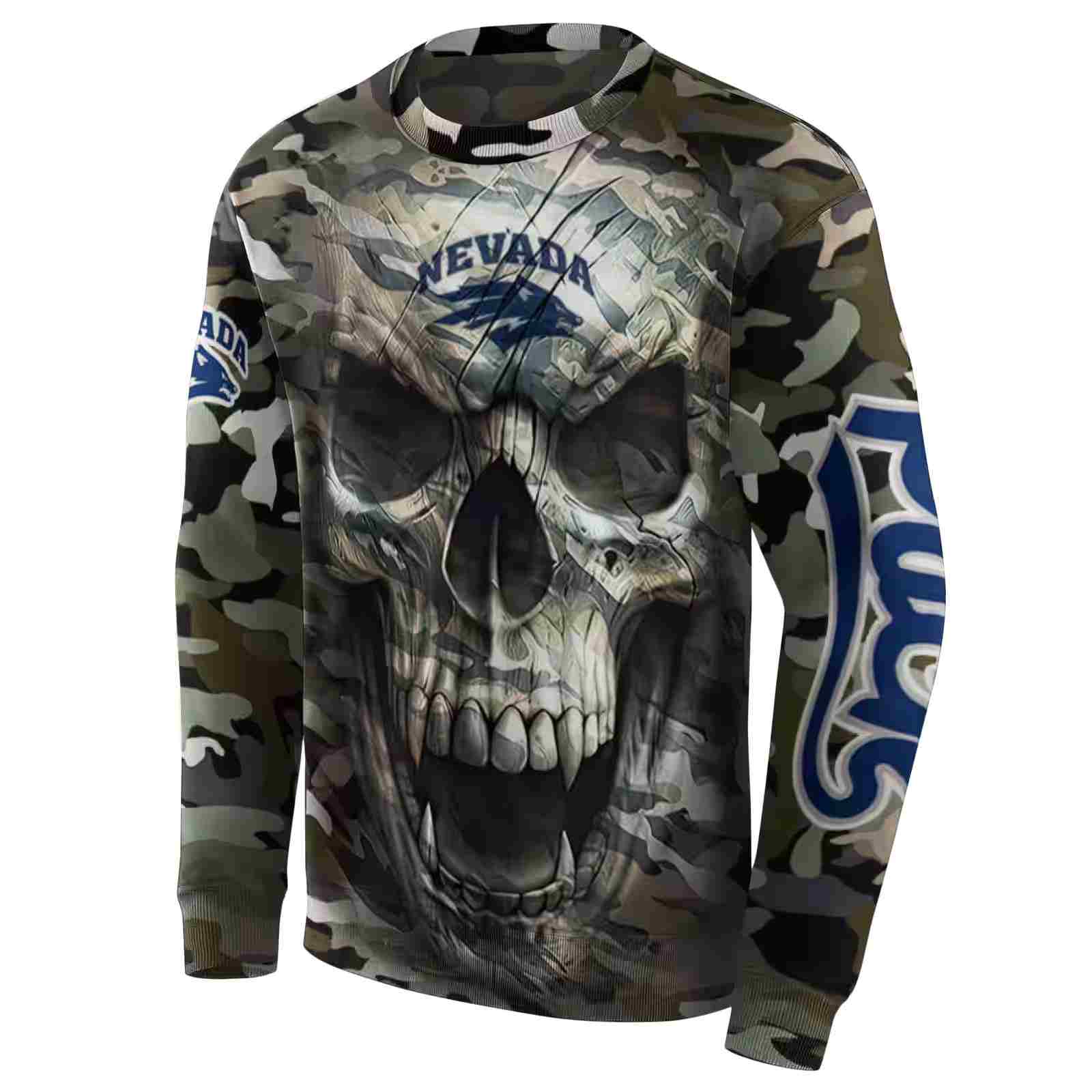 personalized nevada wolf pack camo skull hoodie new arrival