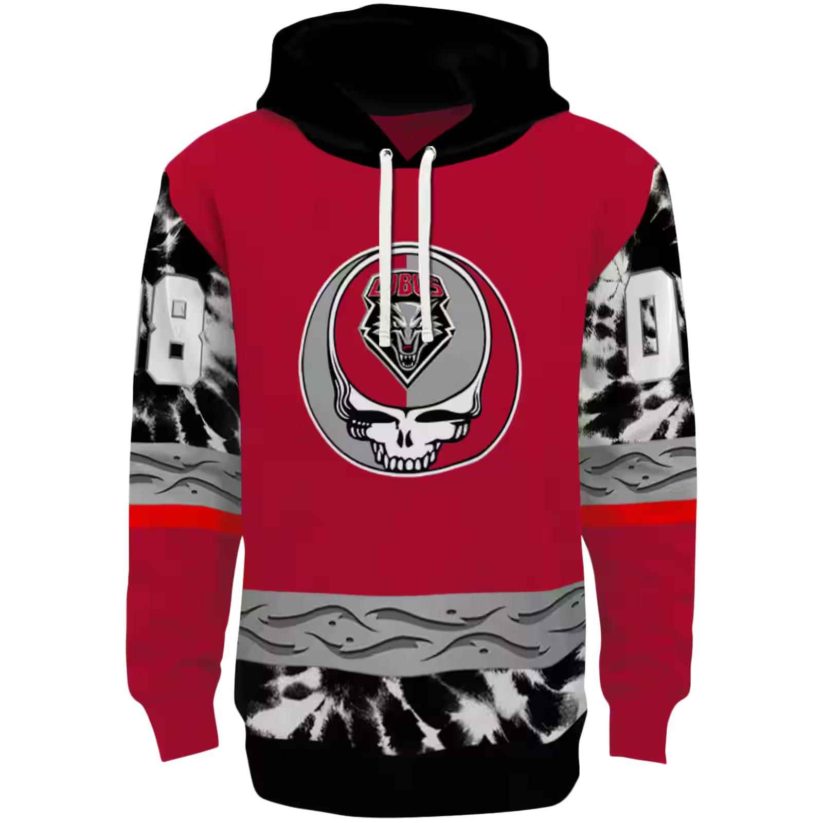 Personalized New Mexico Lobos Grateful Vibes Red Hoodie