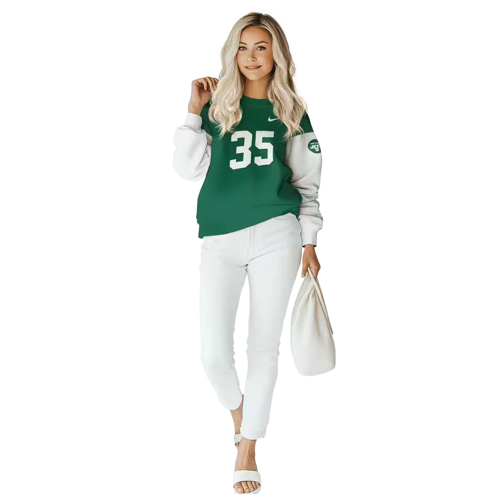 personalized new york jets minimal design green hoodie trendy