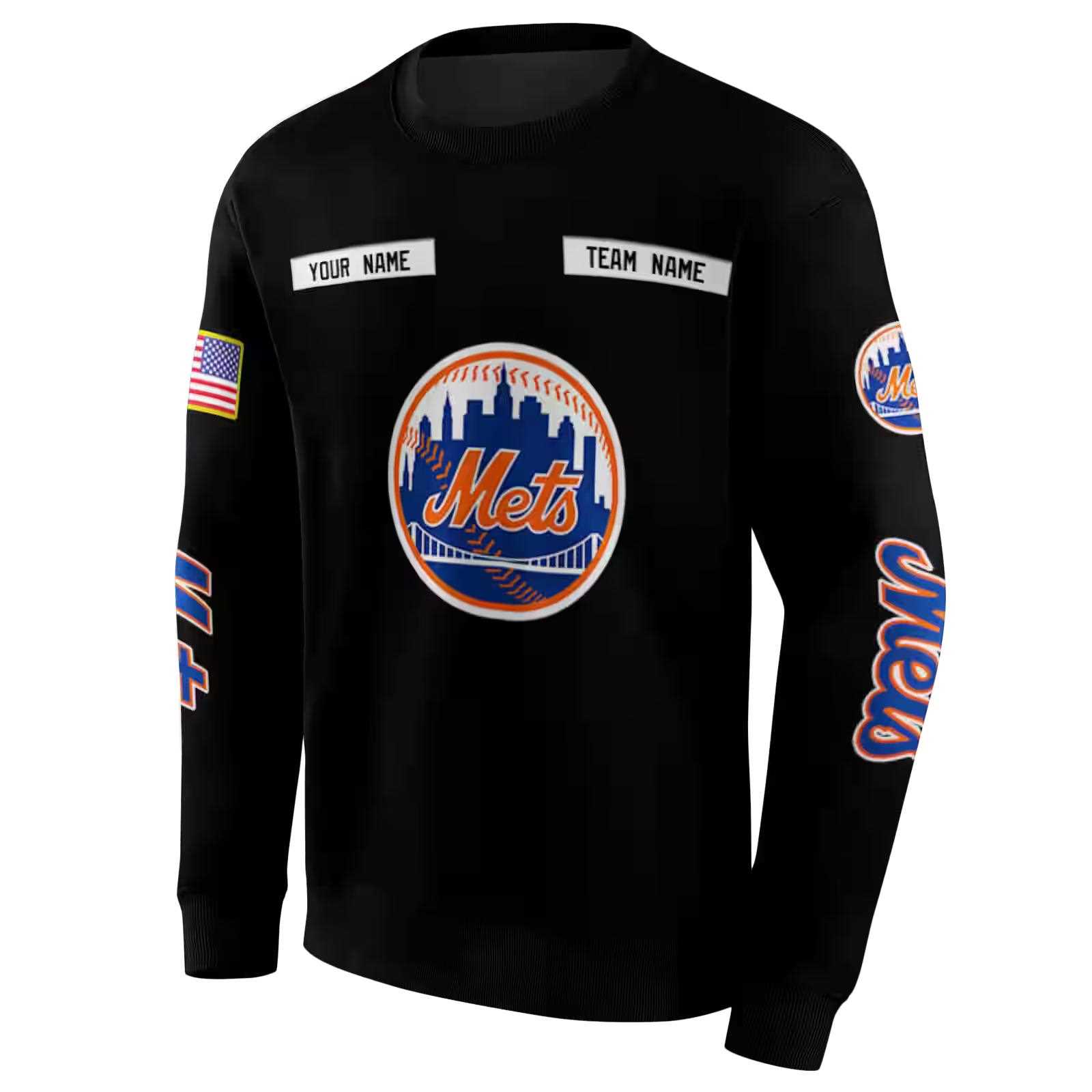 personalized new york mets punisher skull black hoodie new arrival