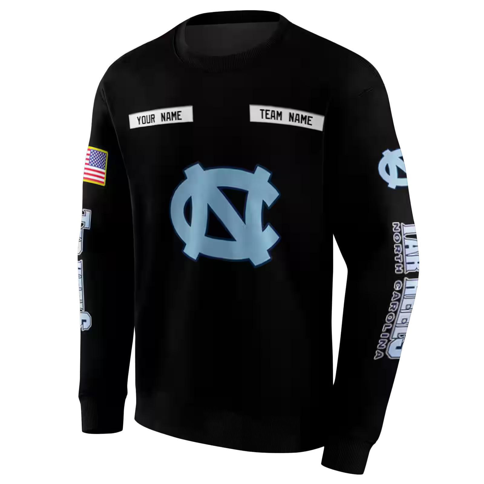 personalized north carolina tar heels punisher skull black hoodie new arrival