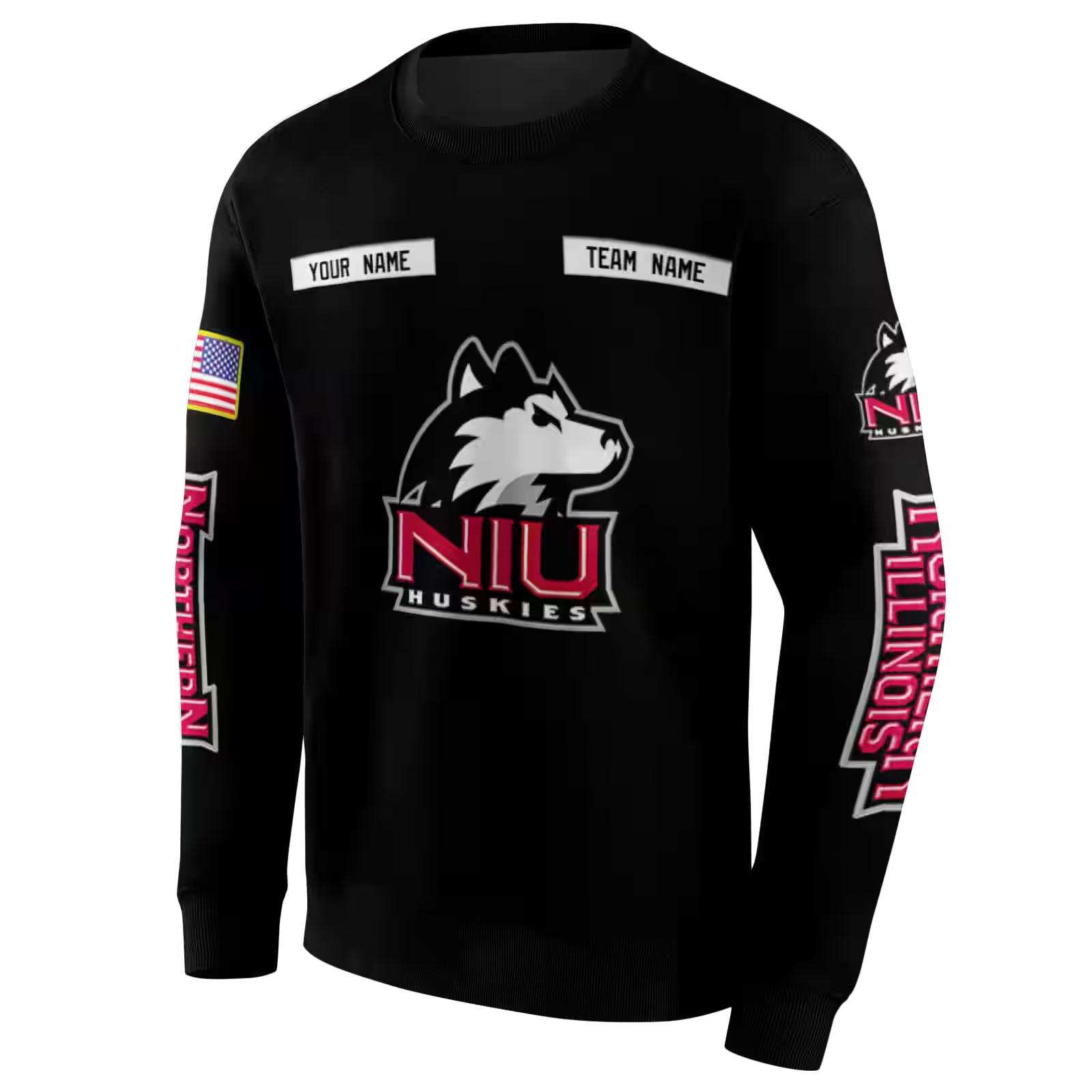 personalized northern illinois huskies punisher skull black hoodie new arrival