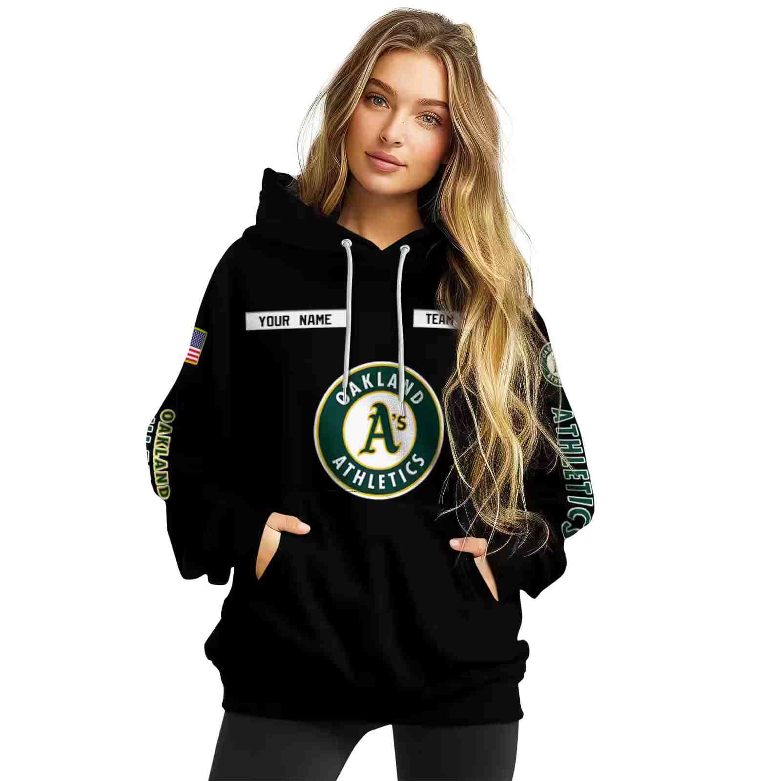 personalized oakland athletics punisher skull black hoodie high quality