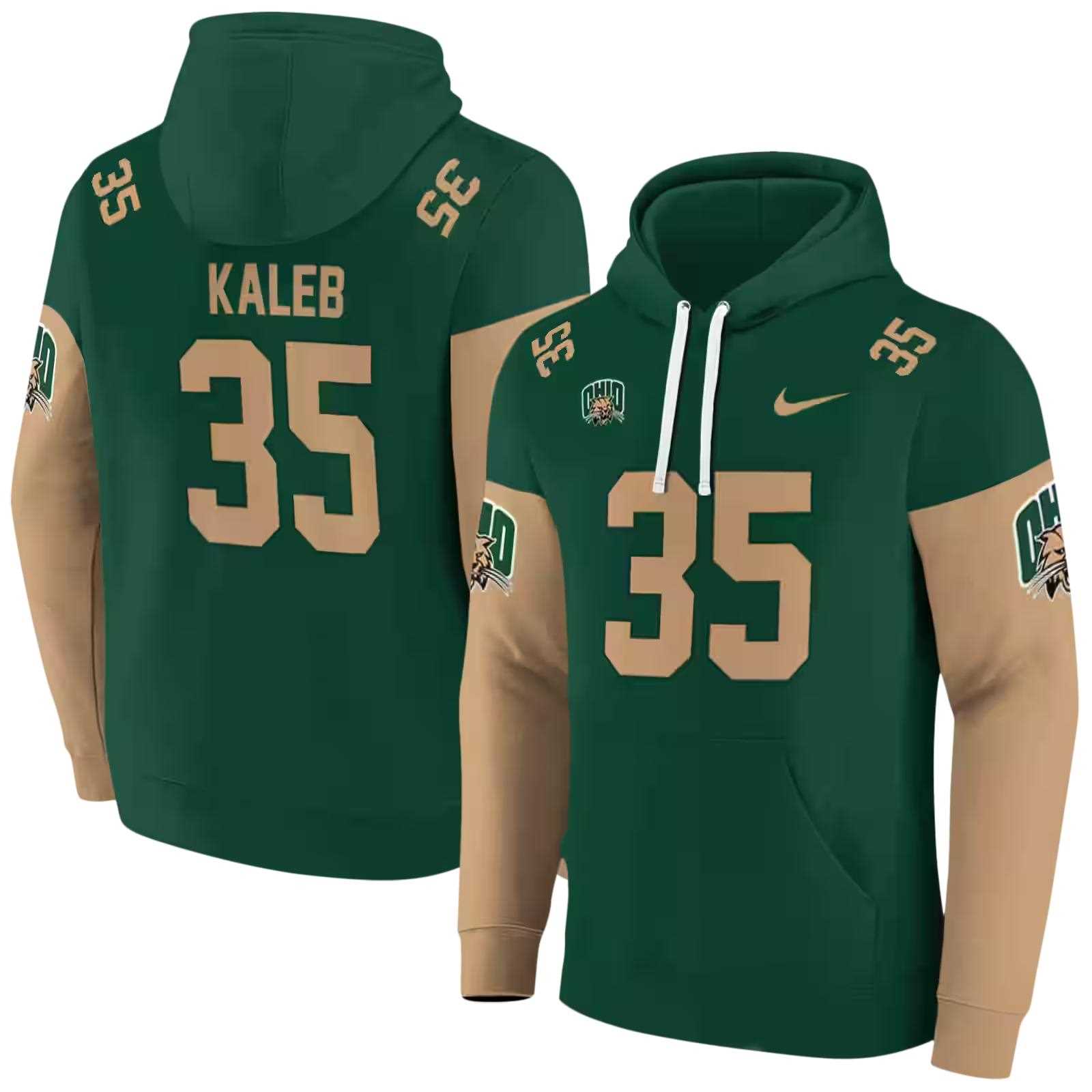 personalized ohio bobcats minimal design green hoodie fashion forward