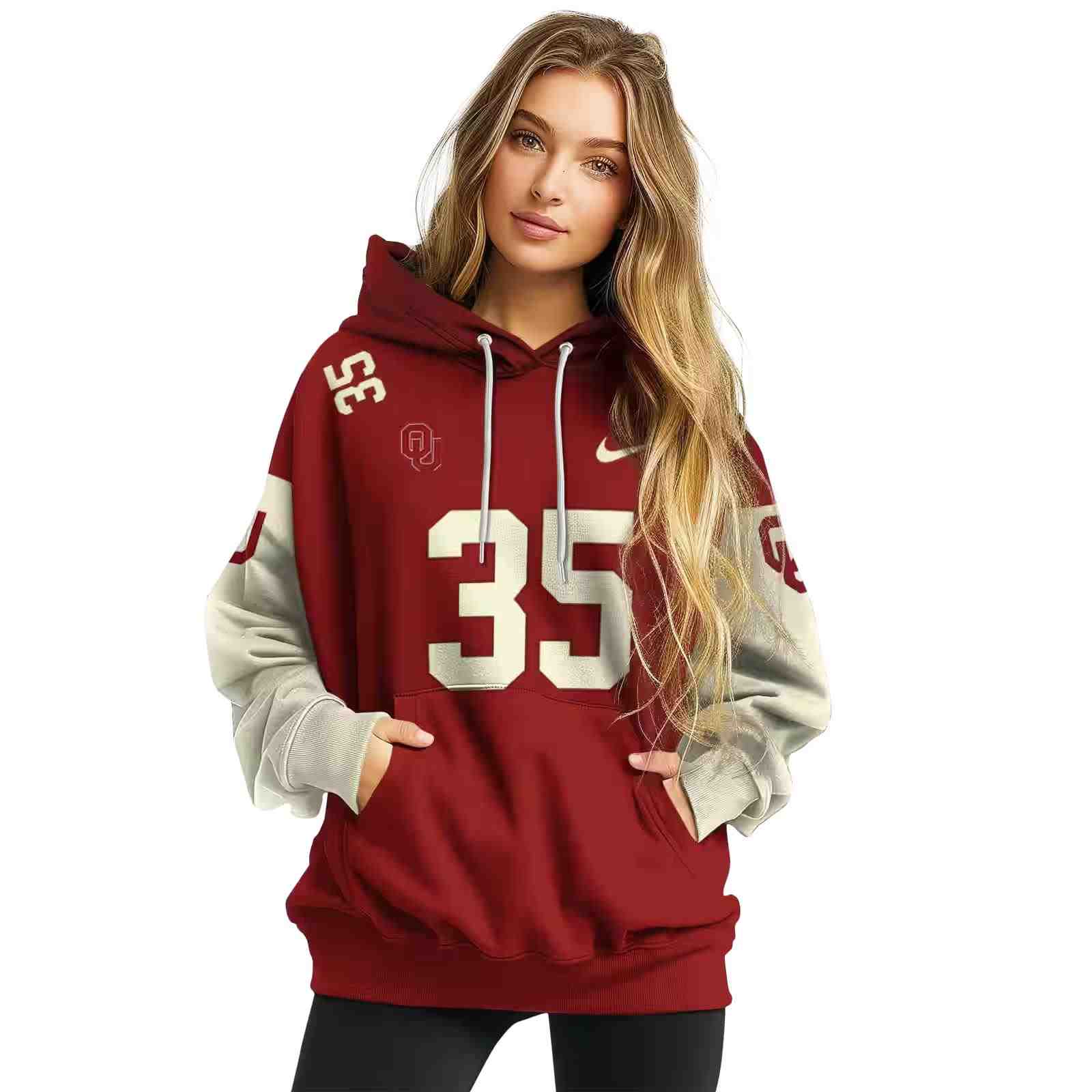 personalized oklahoma sooners minimal design crimson hoodie high quality