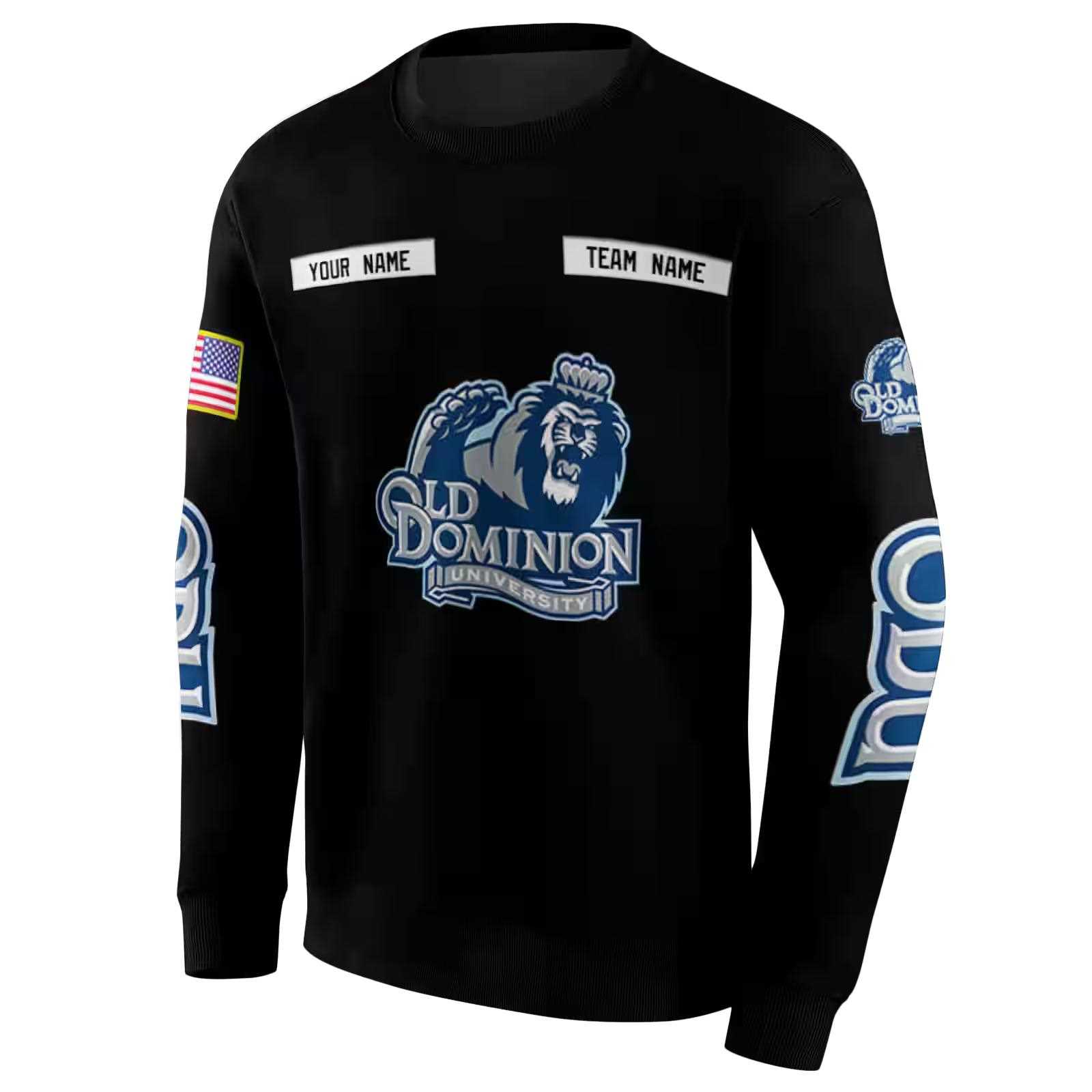 personalized old dominion monarchs punisher skull black hoodie new arrival