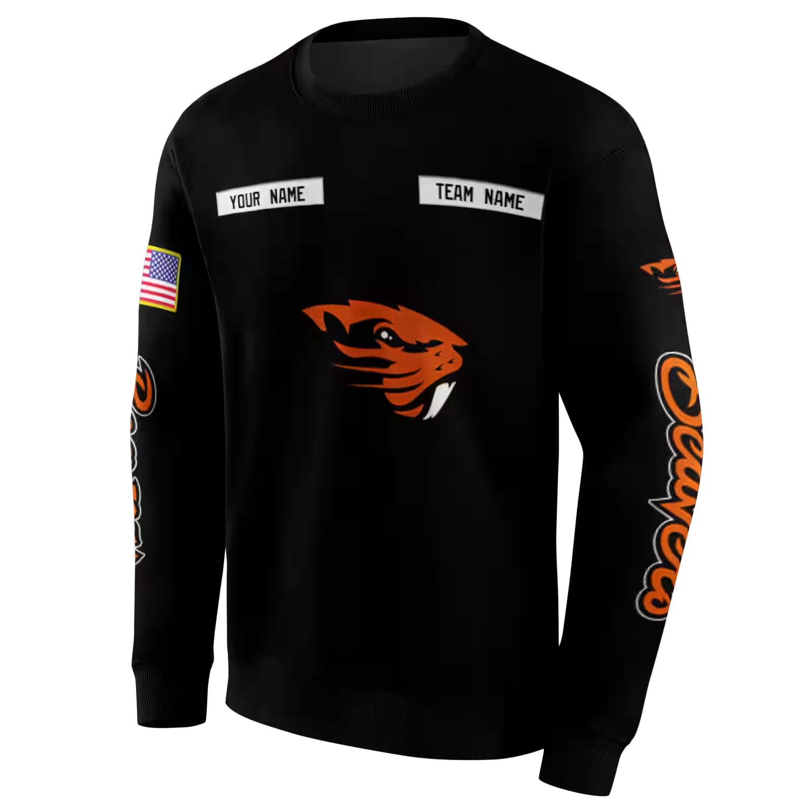 personalized oregon state beavers punisher skull black hoodie new arrival