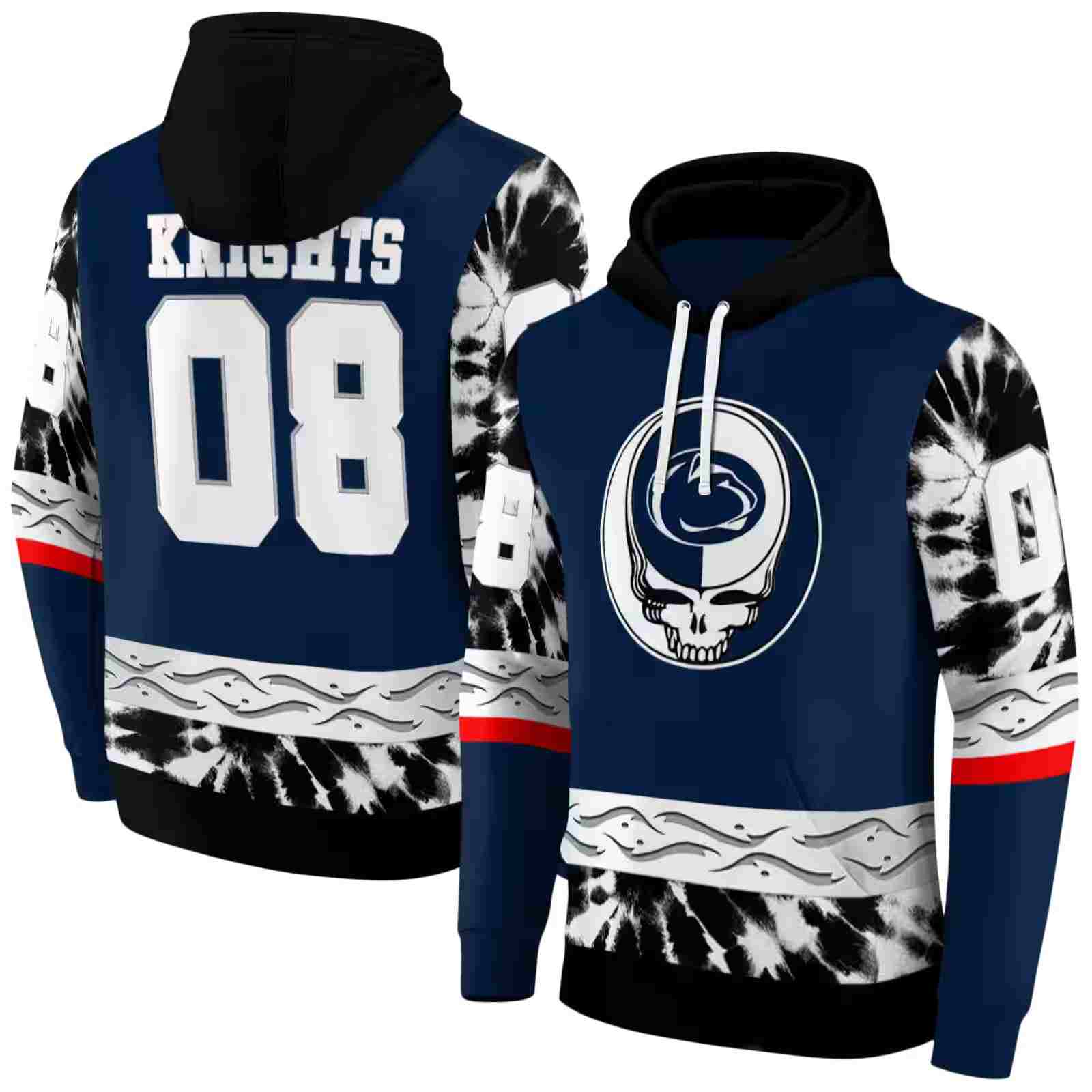 personalized penn state nittany lions grateful vibes blue hoodie fashion forward