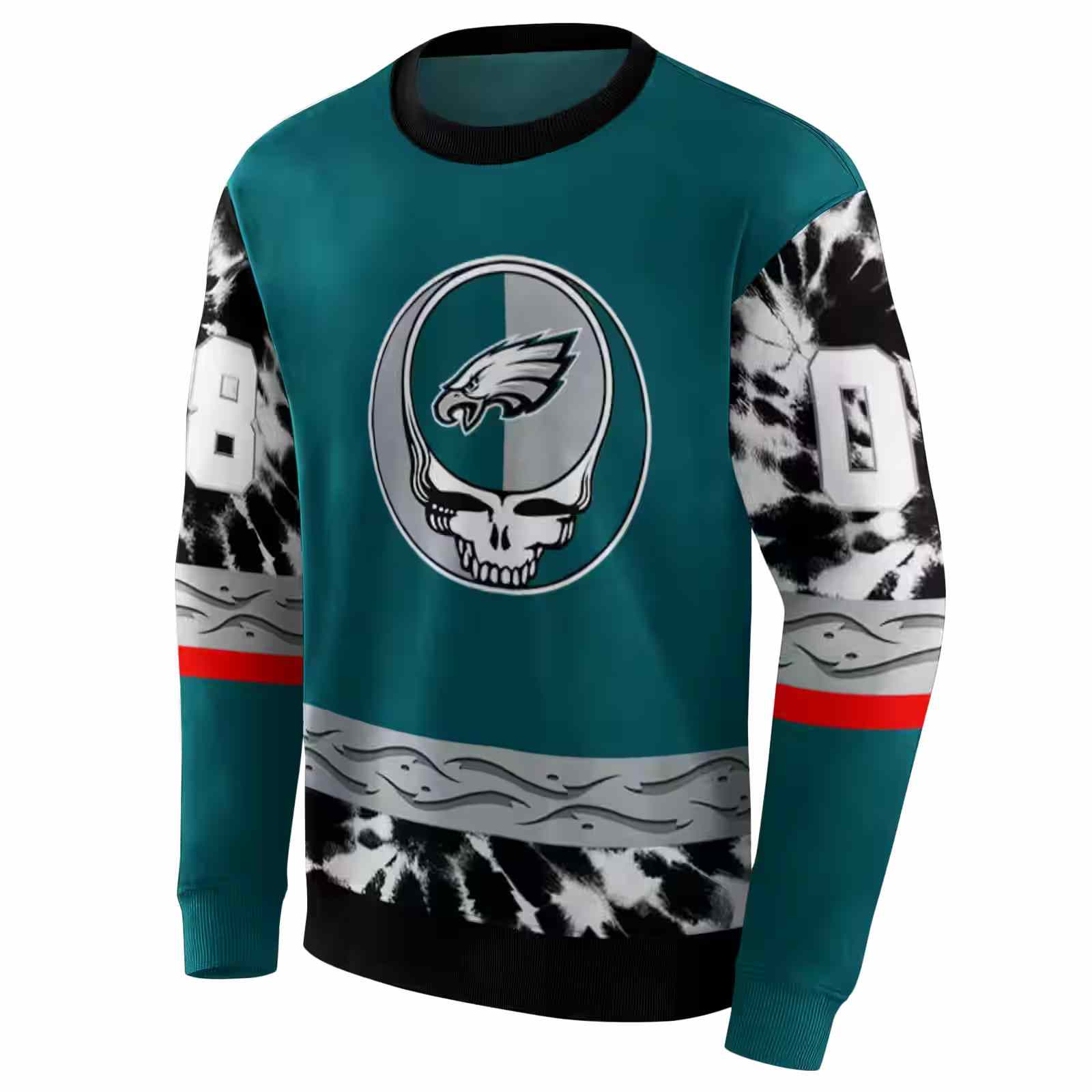 personalized philadelphia eagles grateful vibes green hoodie new arrival