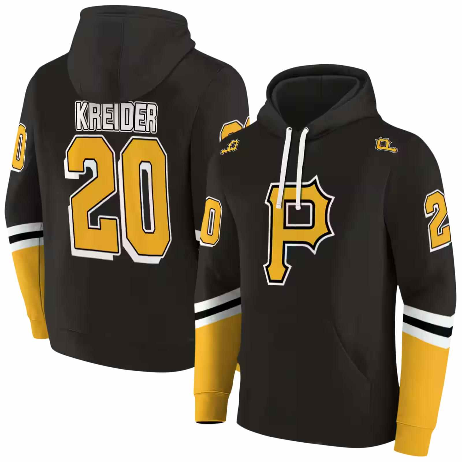 personalized pittsburgh pirates striped sleeves black hoodie fashion forward