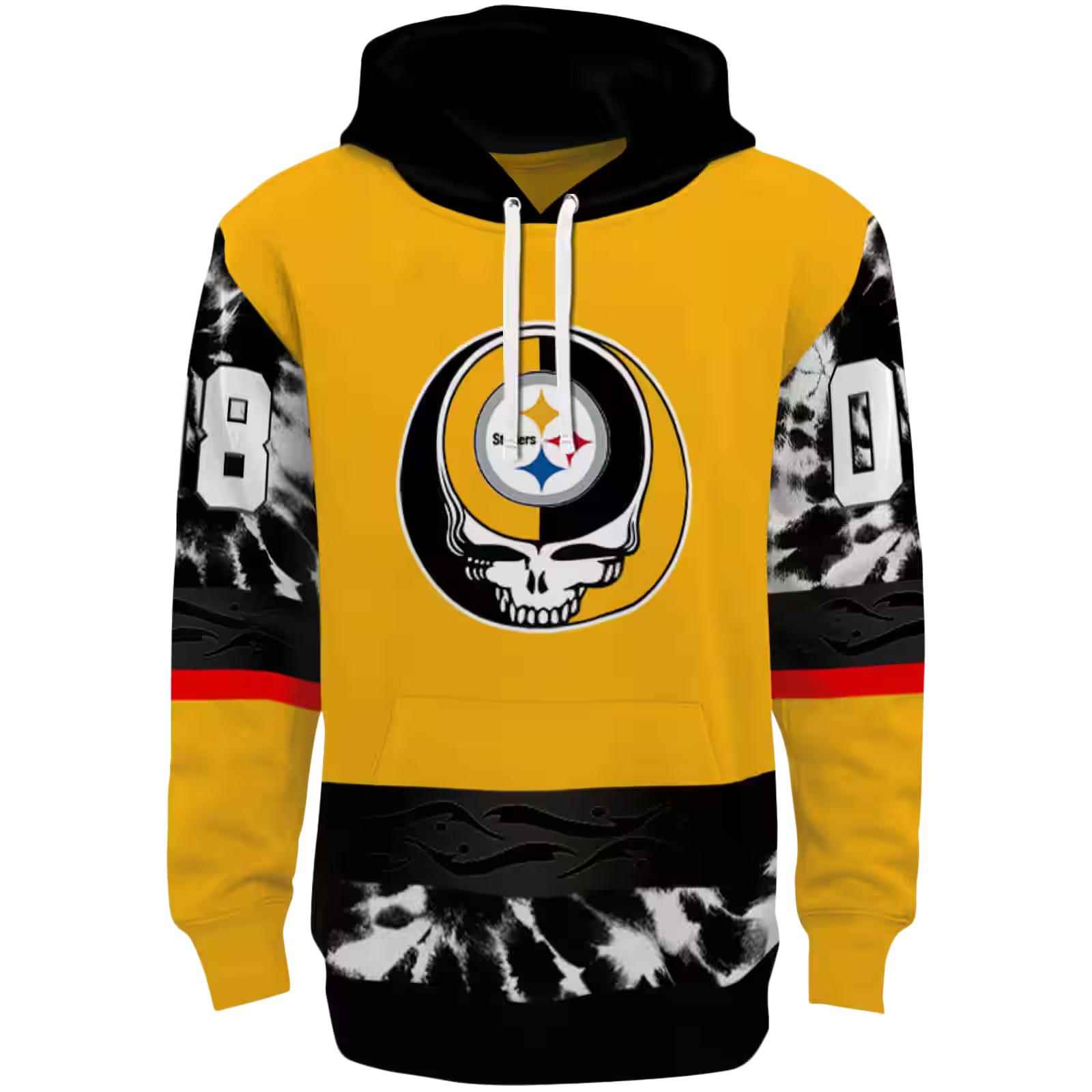 Personalized Pittsburgh Steelers Grateful Vibes Gold Hoodie