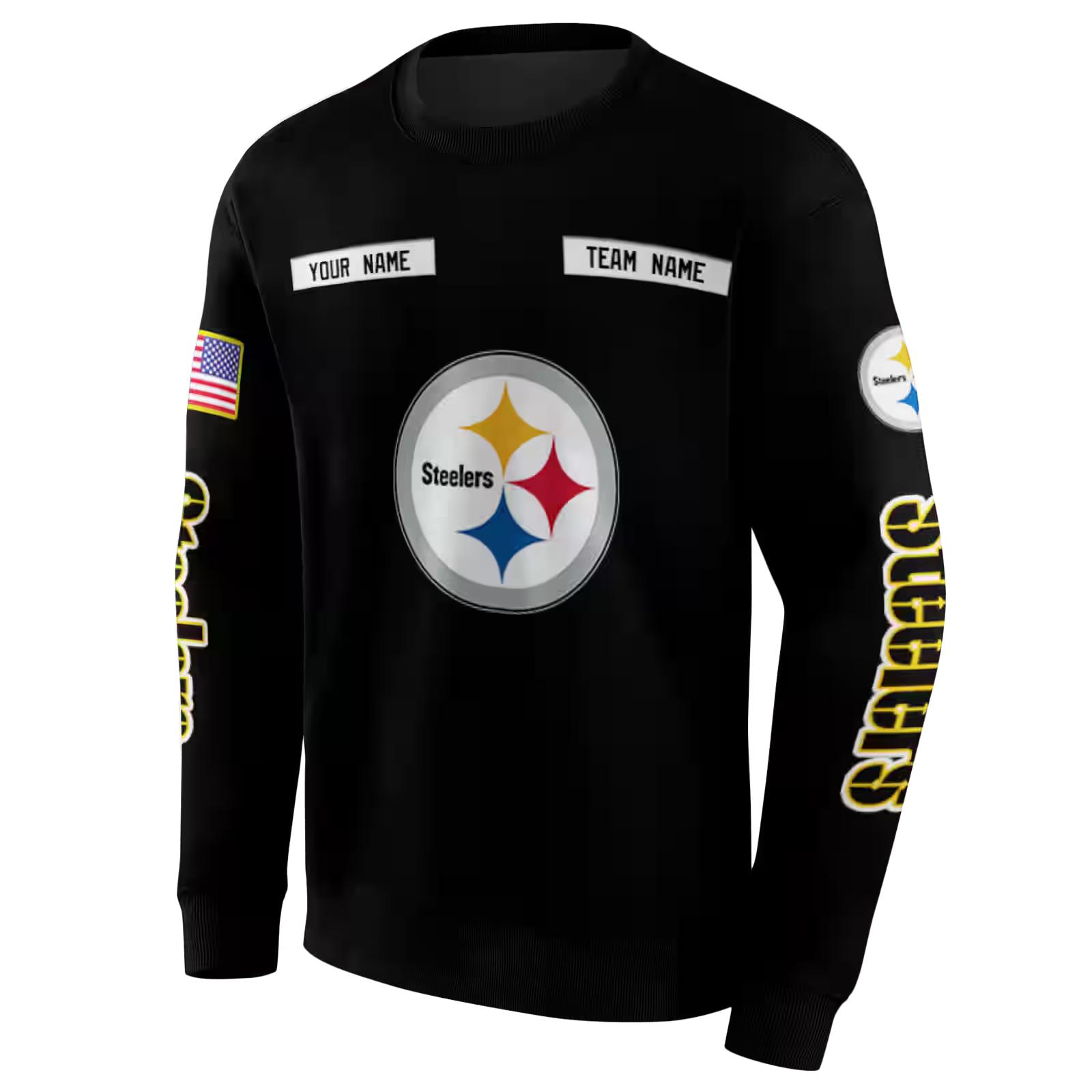 personalized pittsburgh steelers punisher skull black hoodie new arrival