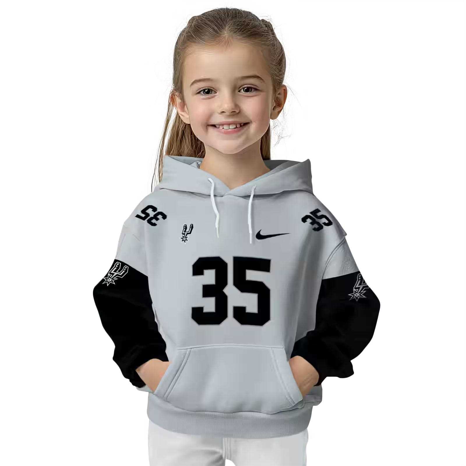 personalized san antonio spurs minimal design silver hoodie top rated