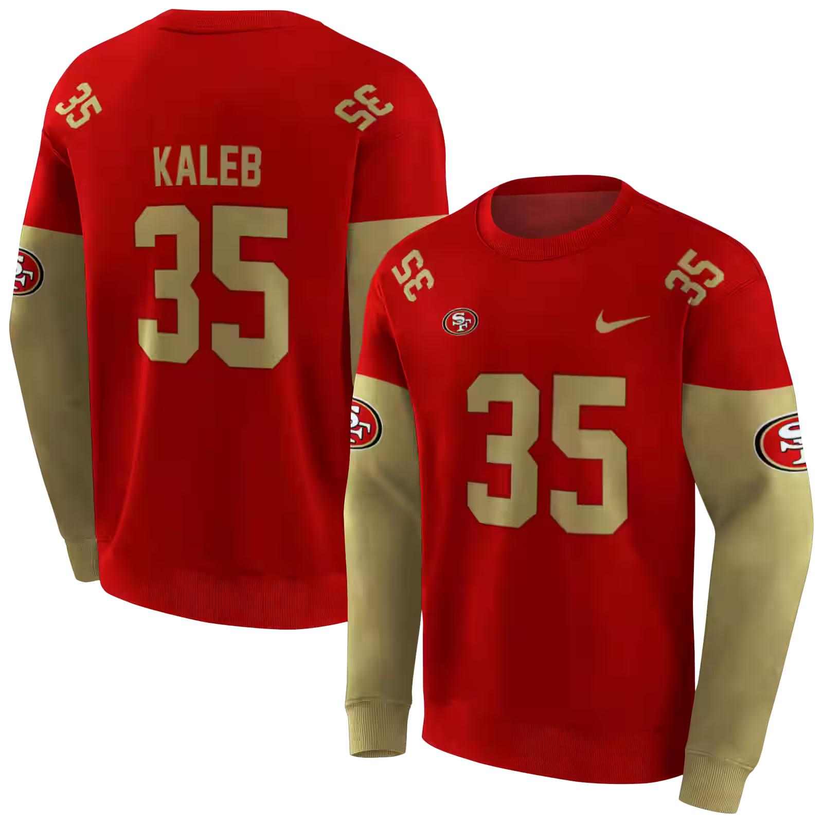 personalized san francisco 49ers minimal design red hoodie premium grade