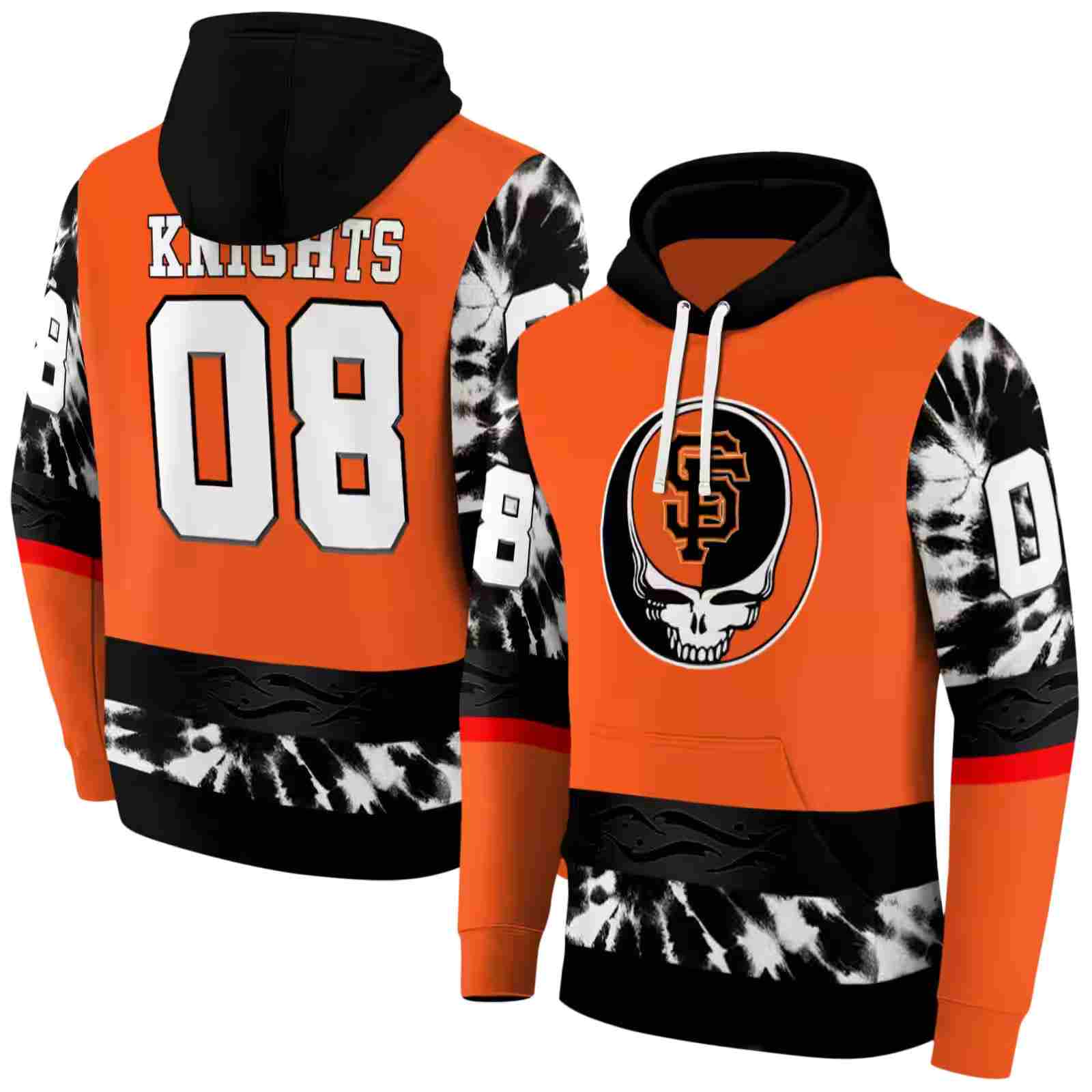 personalized san francisco giants grateful vibes orange hoodie fashion forward