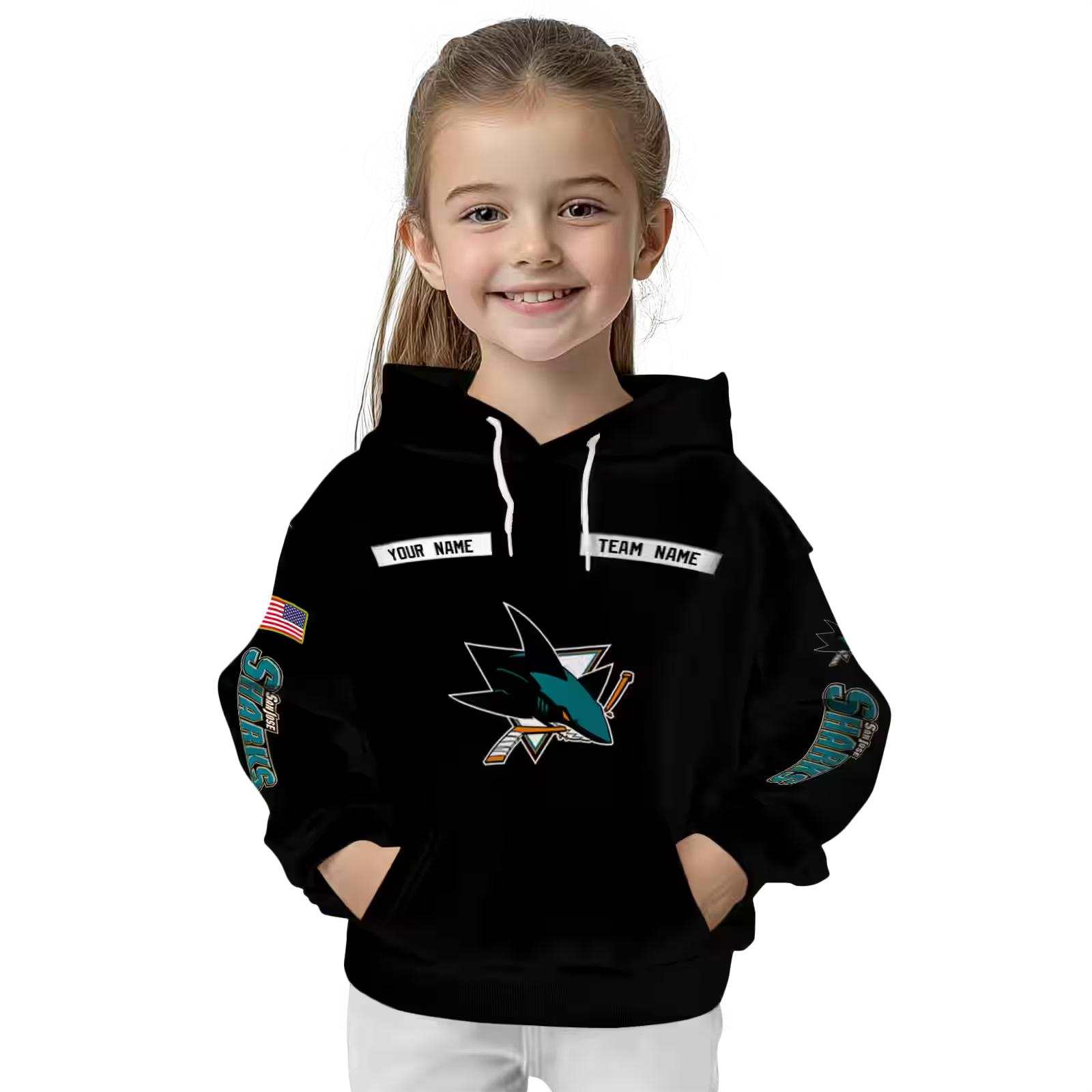 personalized san jose sharks punisher skull black hoodie top rated