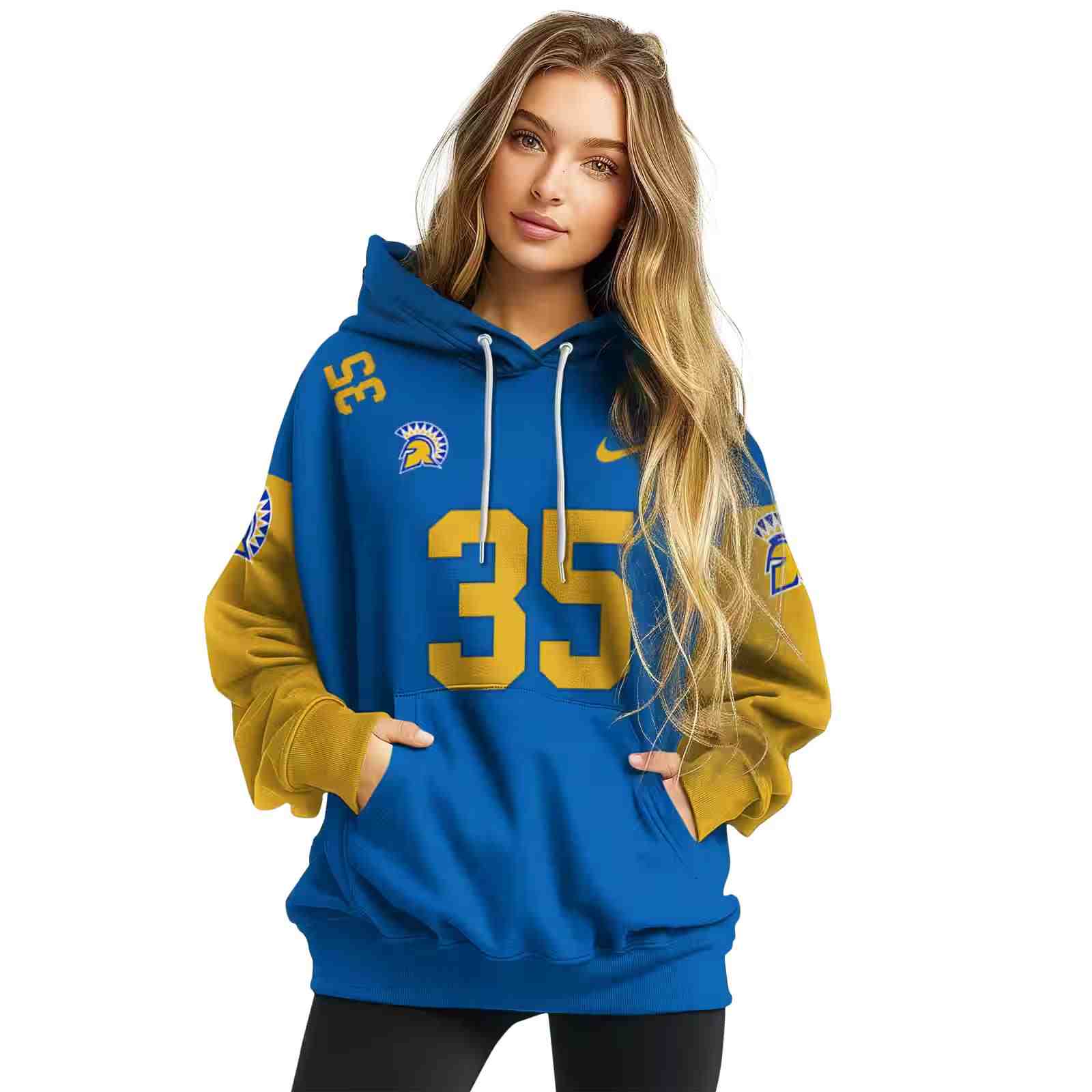 personalized san jose state spartans minimal design blue hoodie high quality