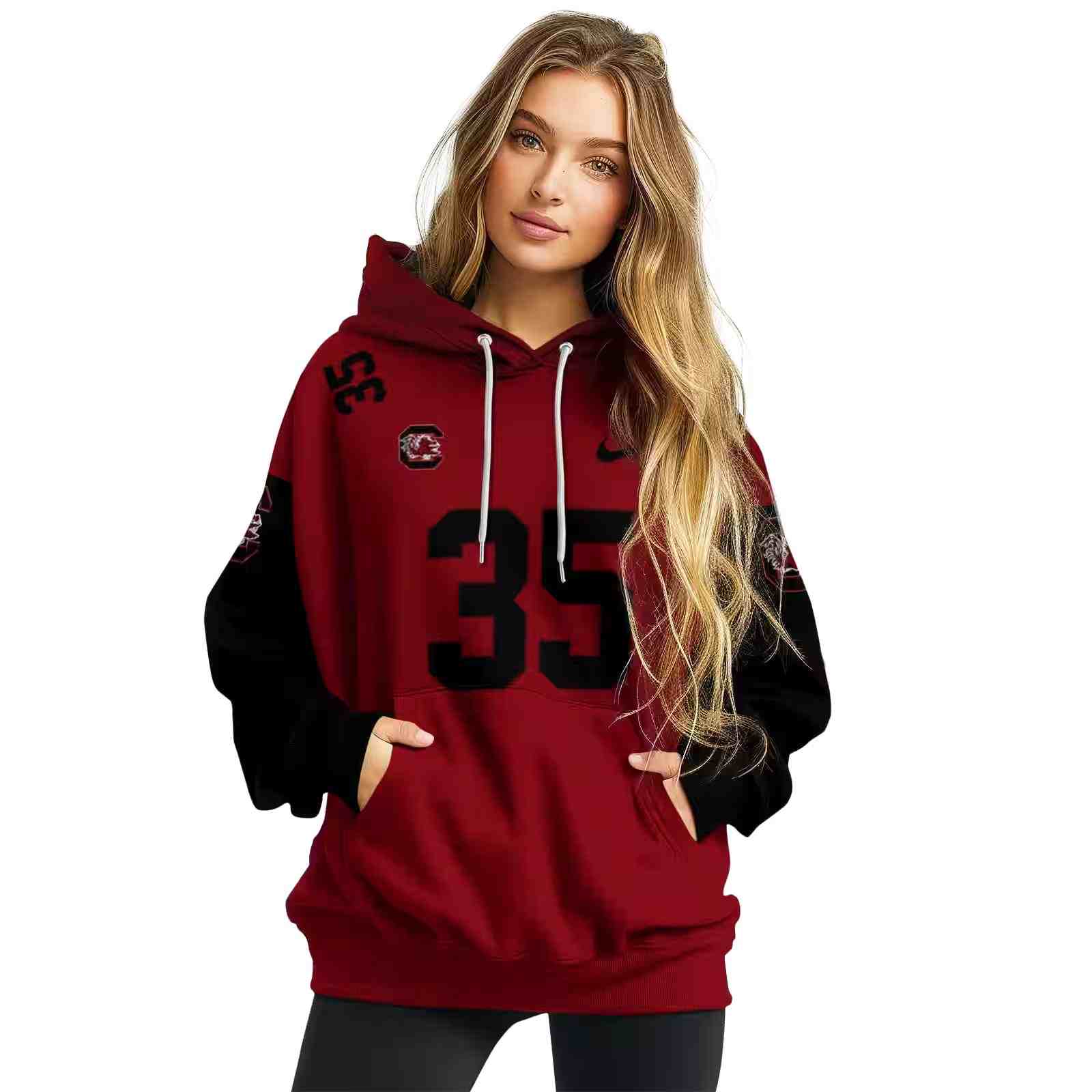 personalized south carolina gamecocks minimal design garnet hoodie high quality