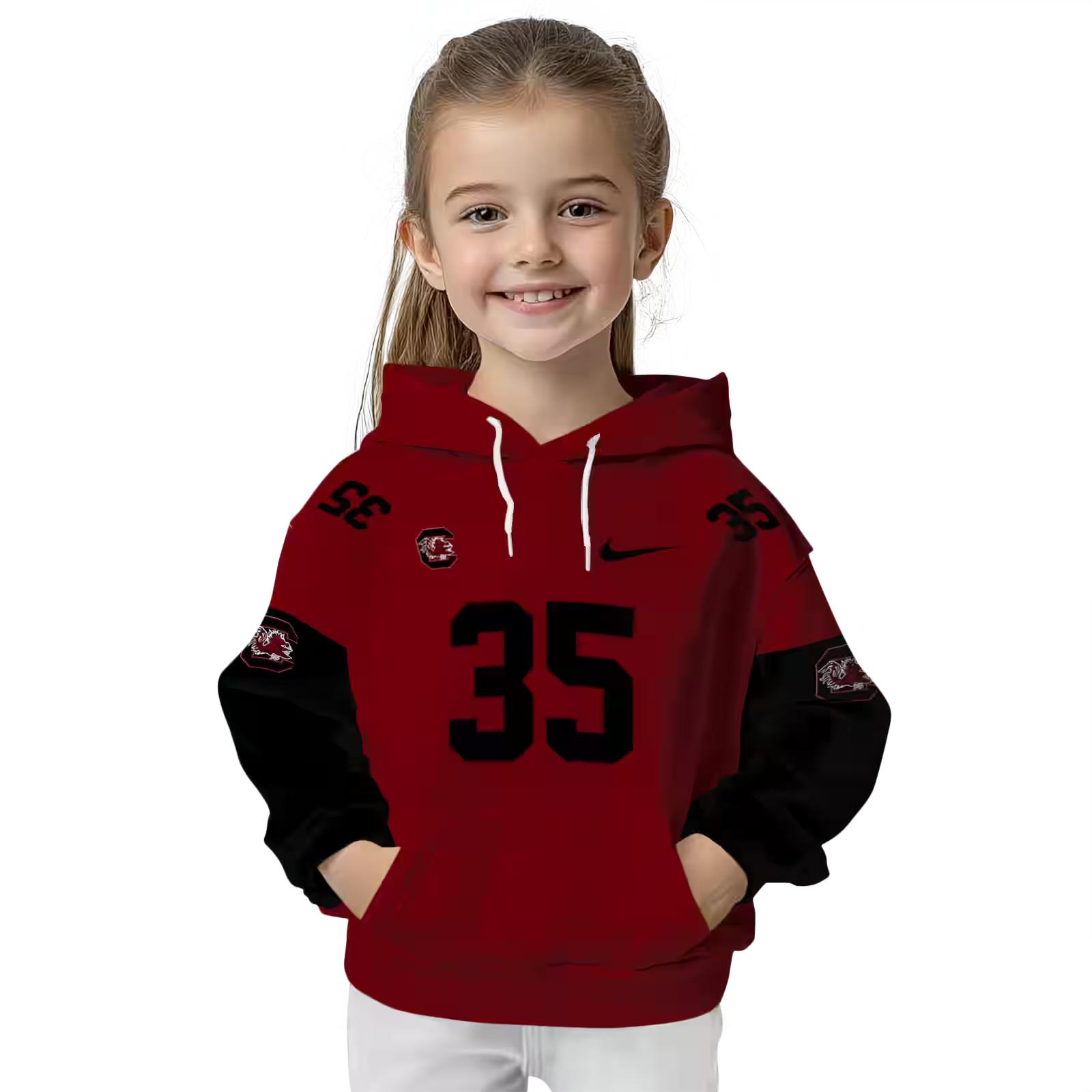 personalized south carolina gamecocks minimal design garnet hoodie top rated