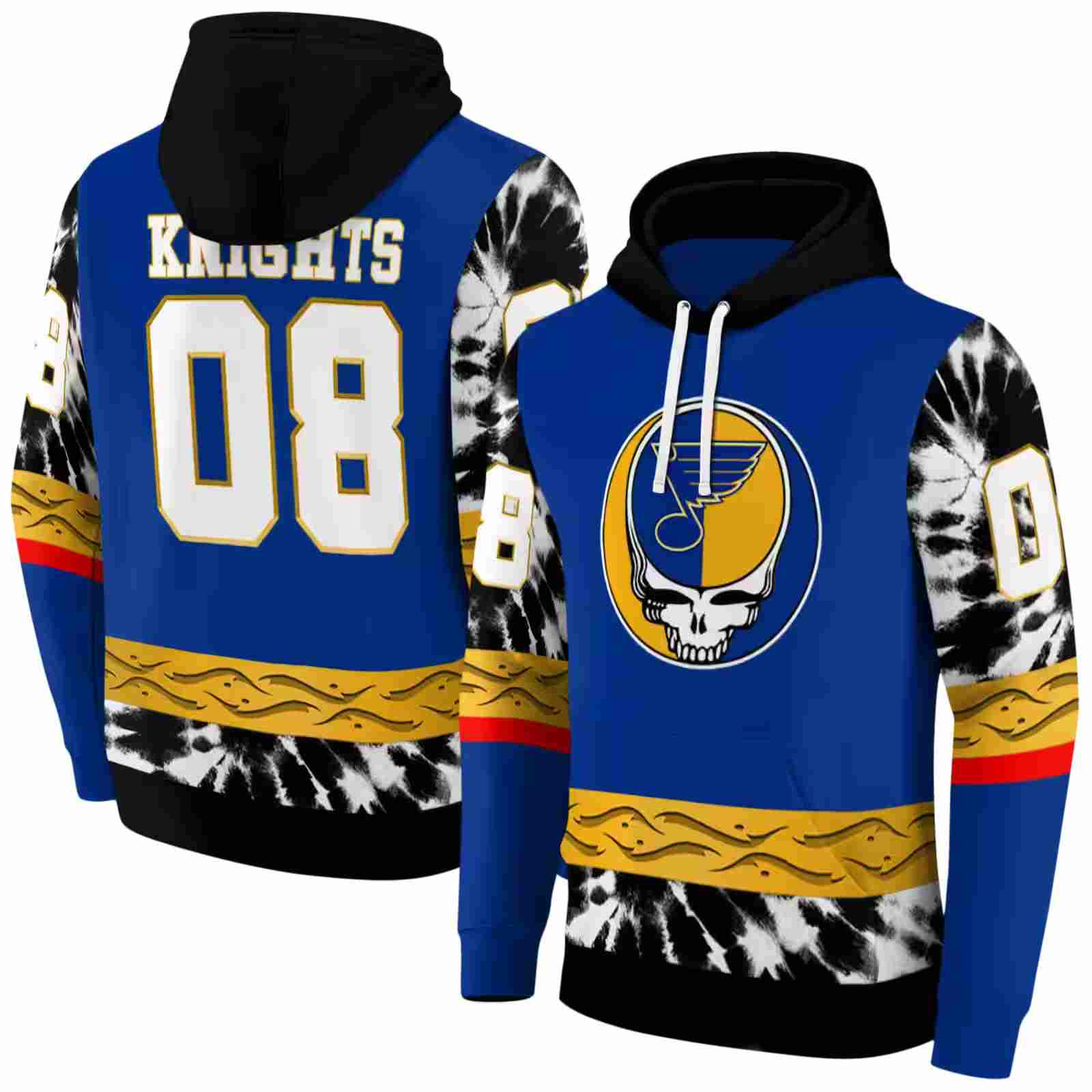 personalized st louis blues grateful vibes blue hoodie fashion forward