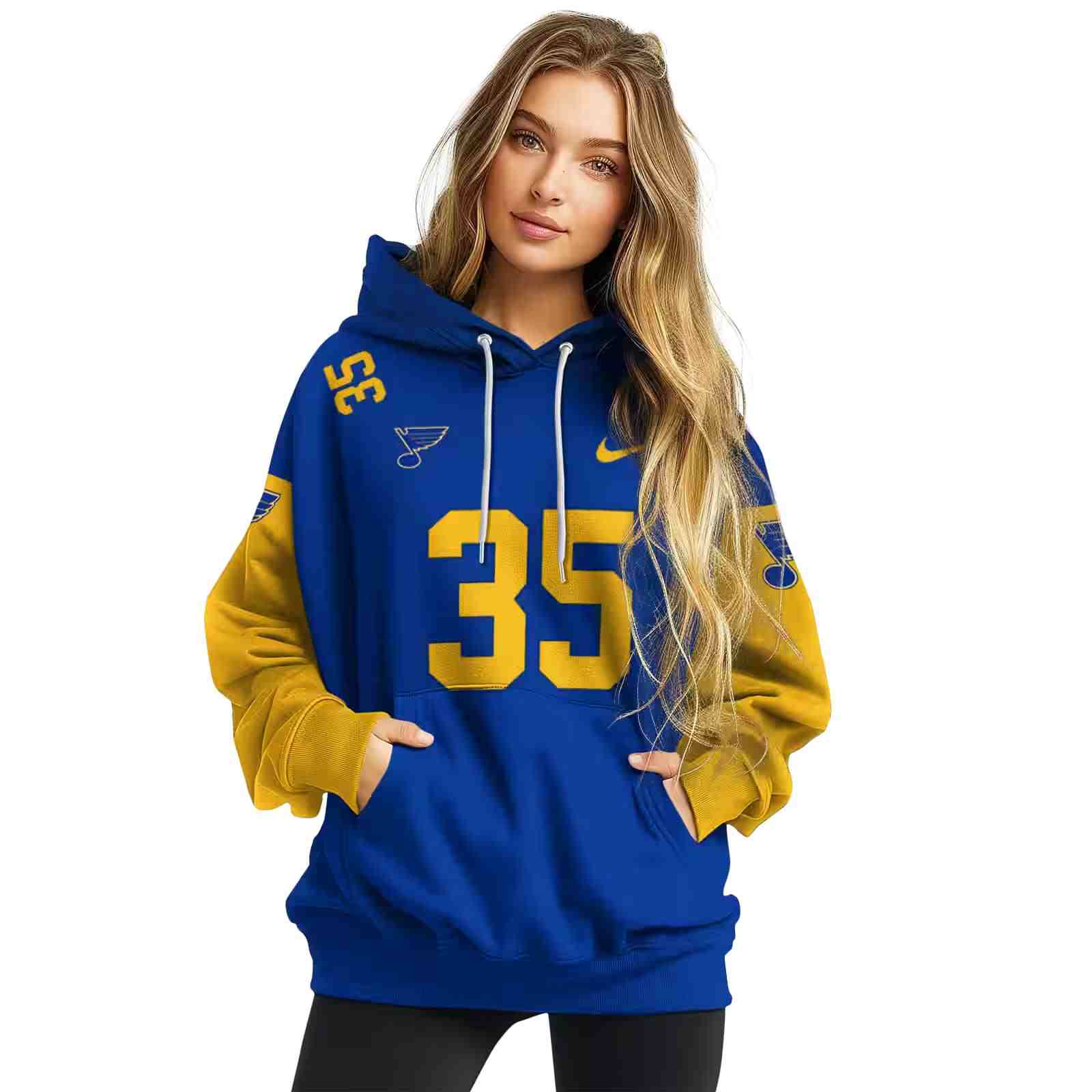 personalized st louis blues minimal design blue hoodie high quality