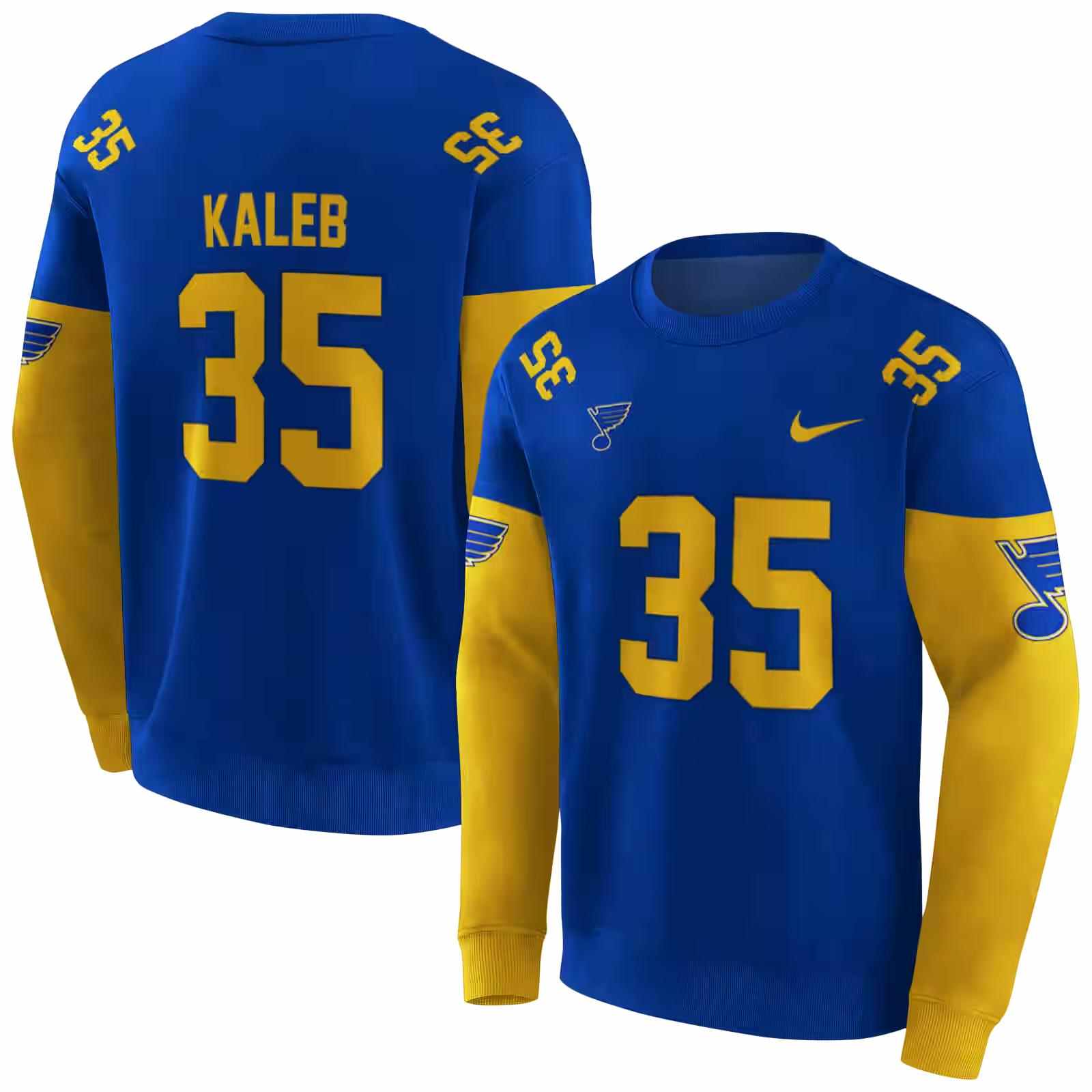 personalized st louis blues minimal design blue hoodie premium grade